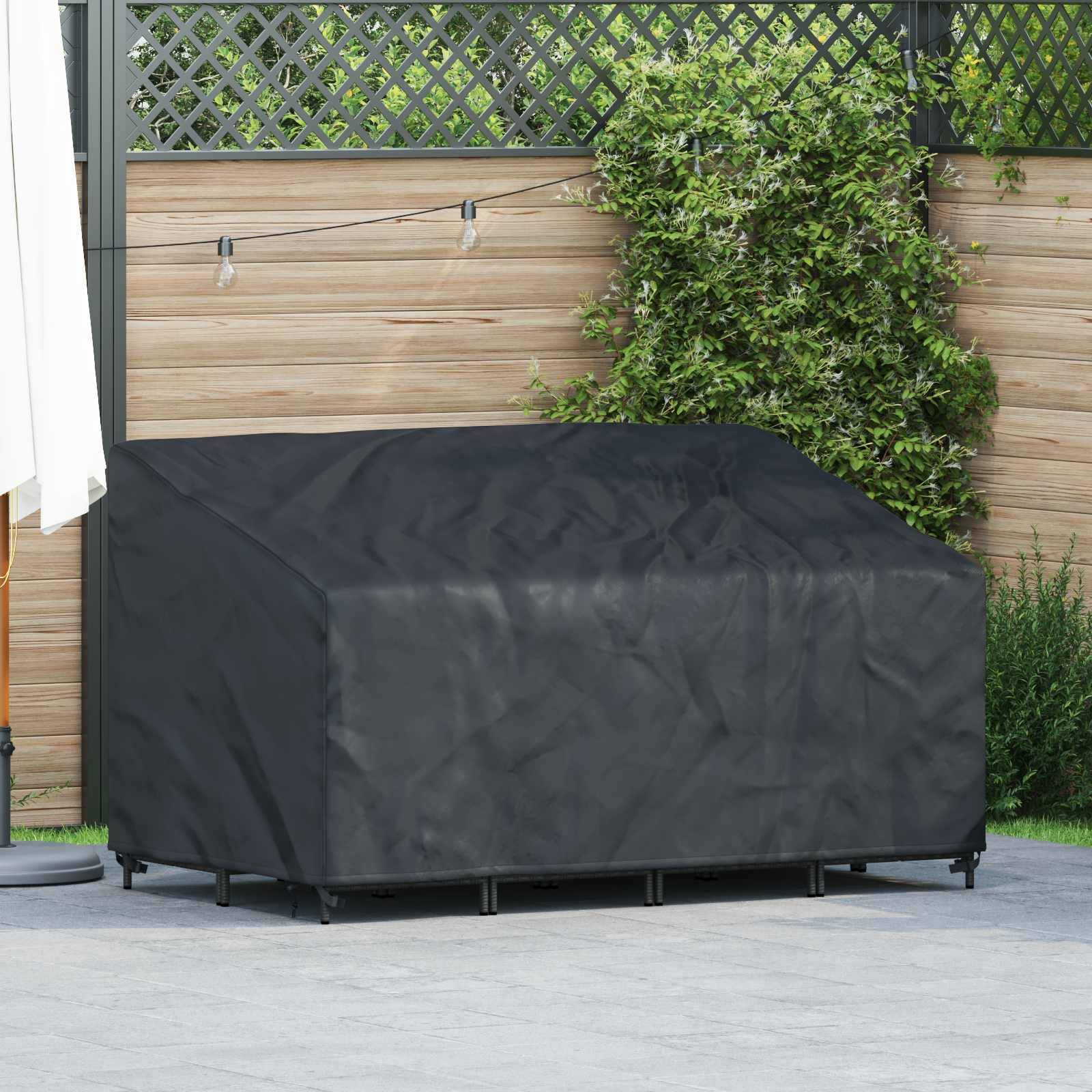 vidaXL Abdeckung für Gartenbank 160 x 100 x 61 / 89 cm 210D Oxford Stoff