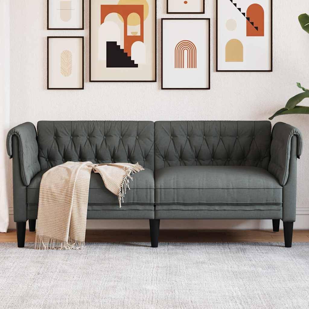 vidaXL Sofa Dunkelgrau 182,5 x 74,5 x 74,5 cm Polyester