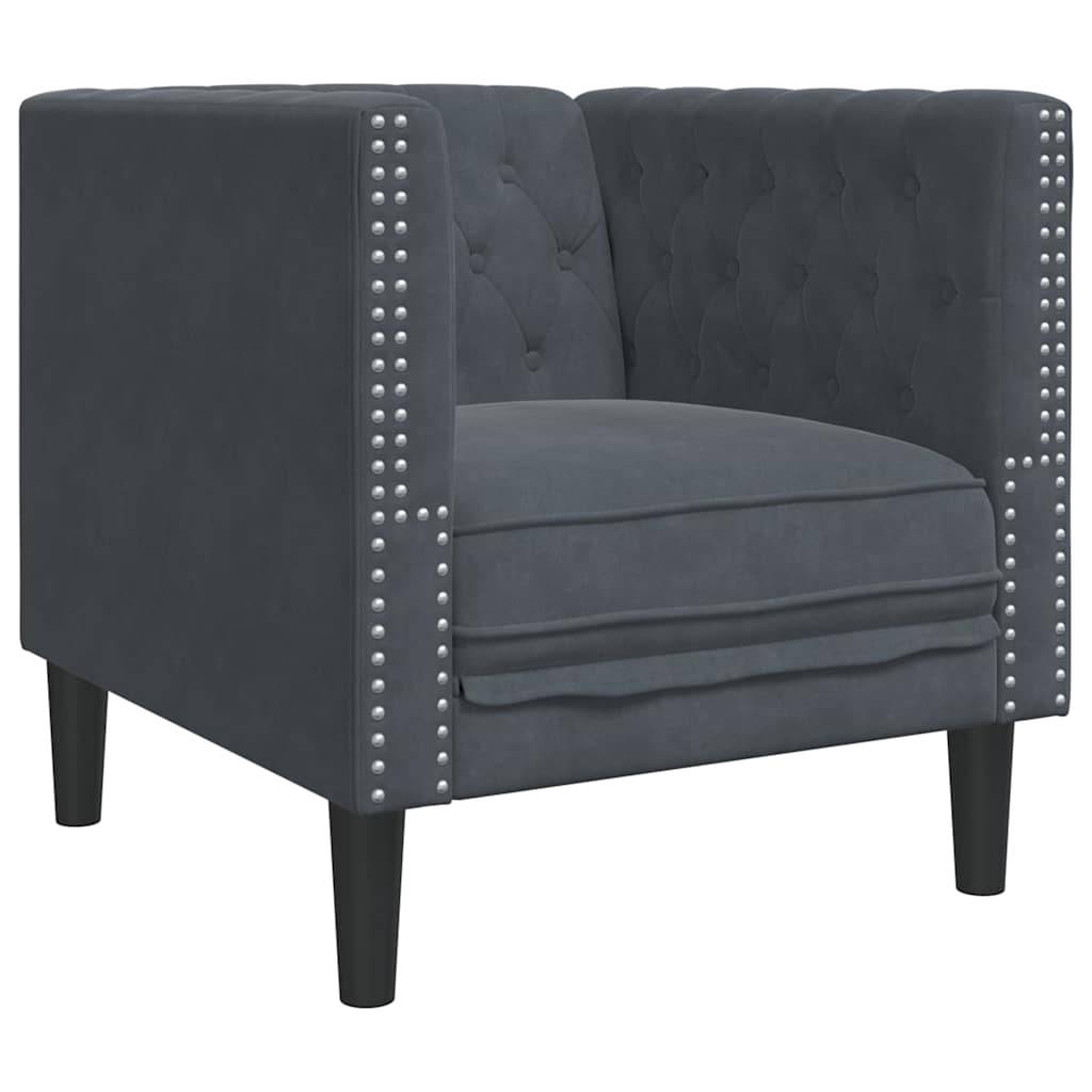 vidaXL Sofa Dunkelgrau 74,5 x 71 x 70,5 cm Samt