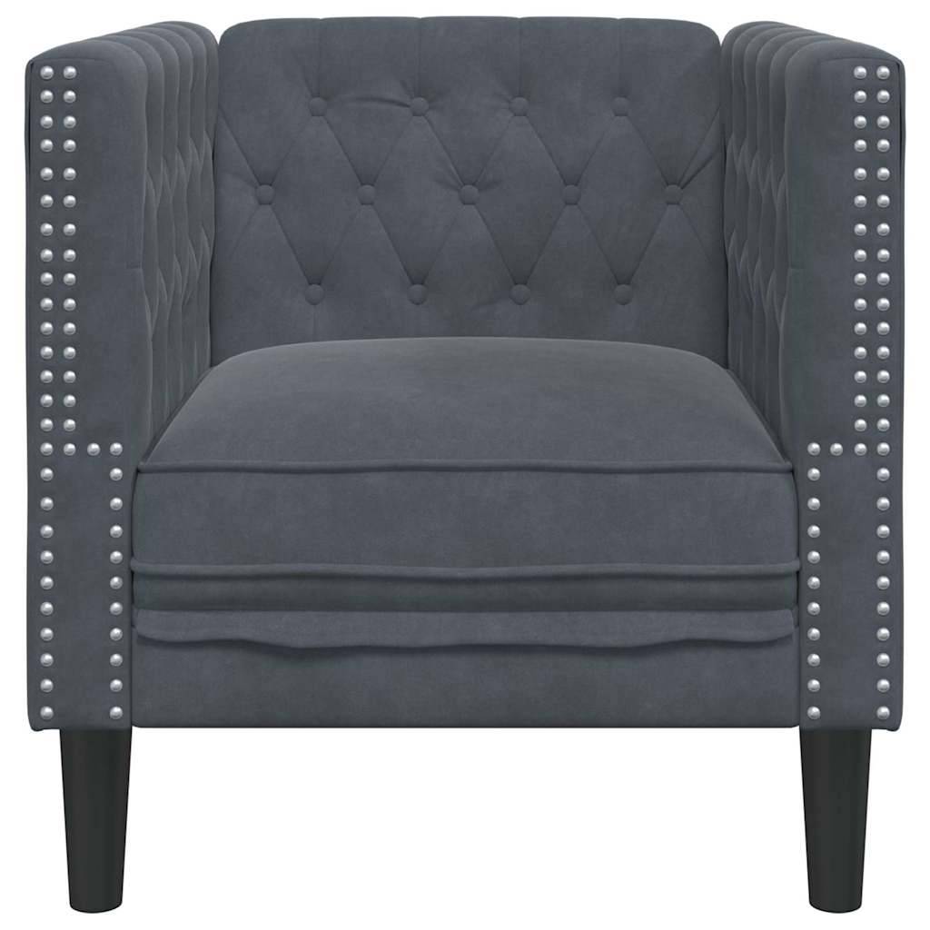 vidaXL Sofa Dunkelgrau 74,5 x 71 x 70,5 cm Samt