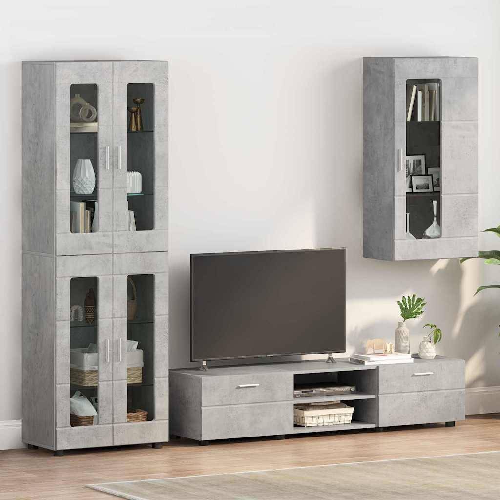 vidaXL Holzschrank Beton Grau 50 x 29 x 100 cm Holzwerkstoff