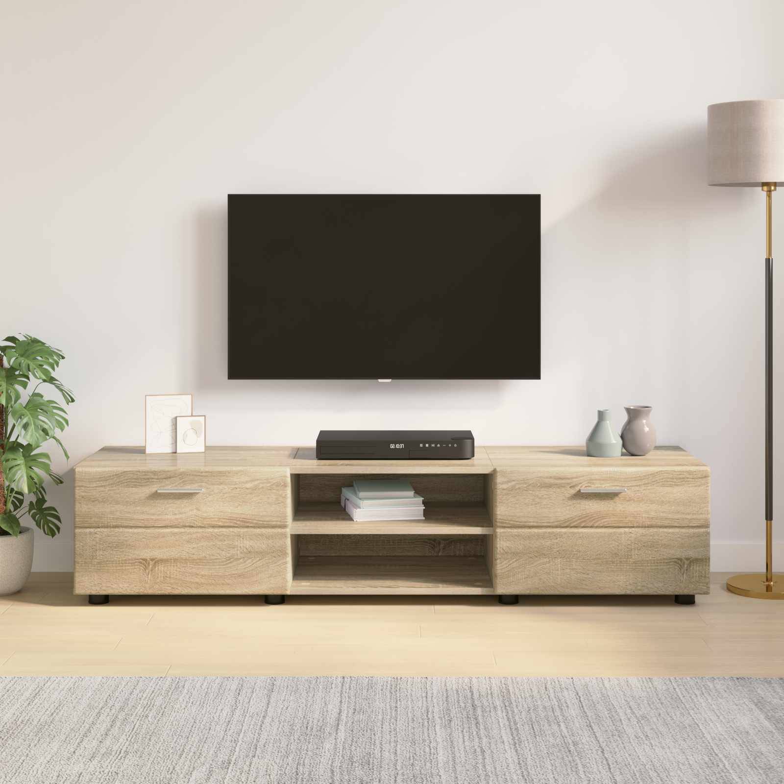 vidaXL Holzschrank Sonoma-Eiche 150 x 39 x 30 cm Holzwerkstoff