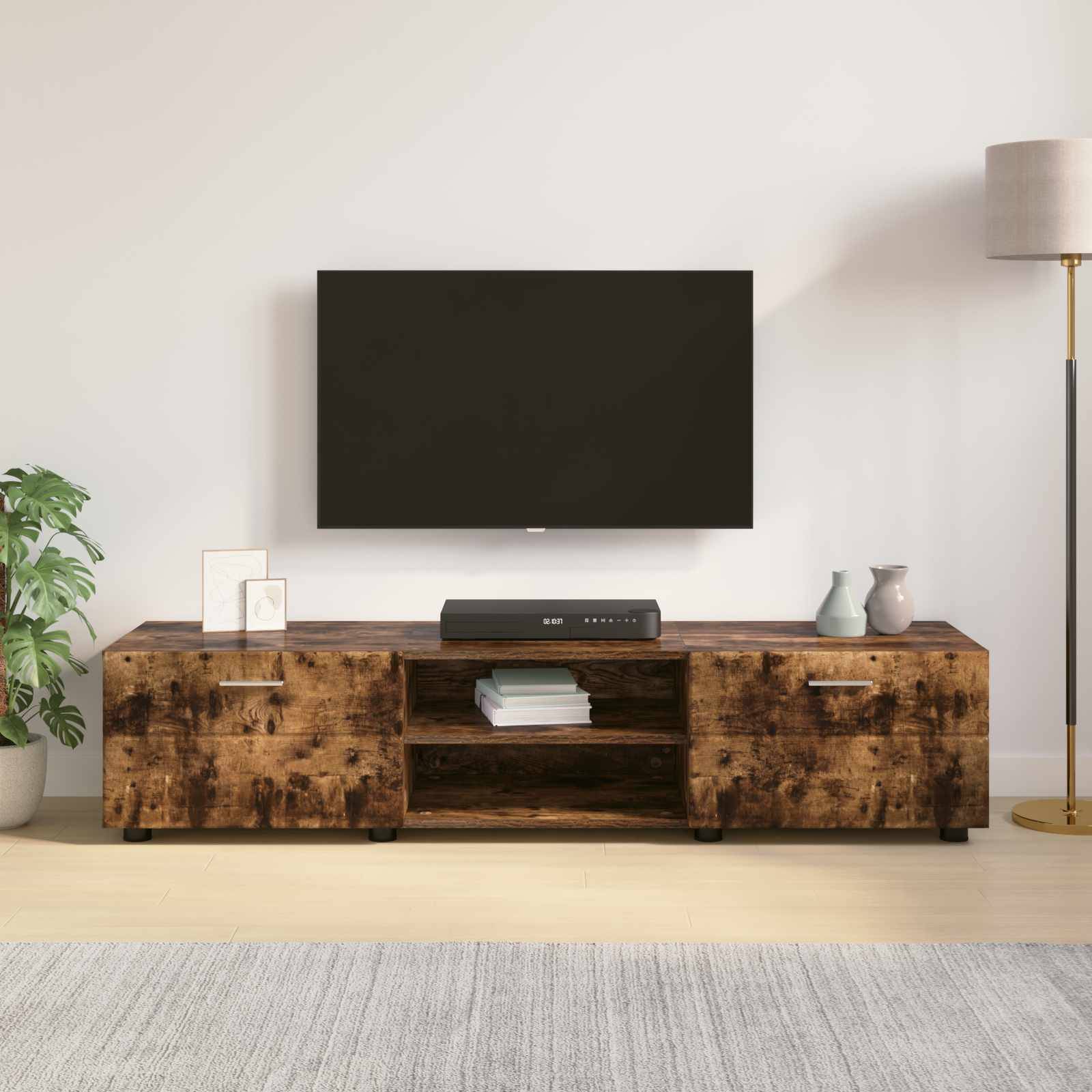 vidaXL Holzschrank Geräucherte Eiche 150 x 39 x 30 cm Holzwerkstoff