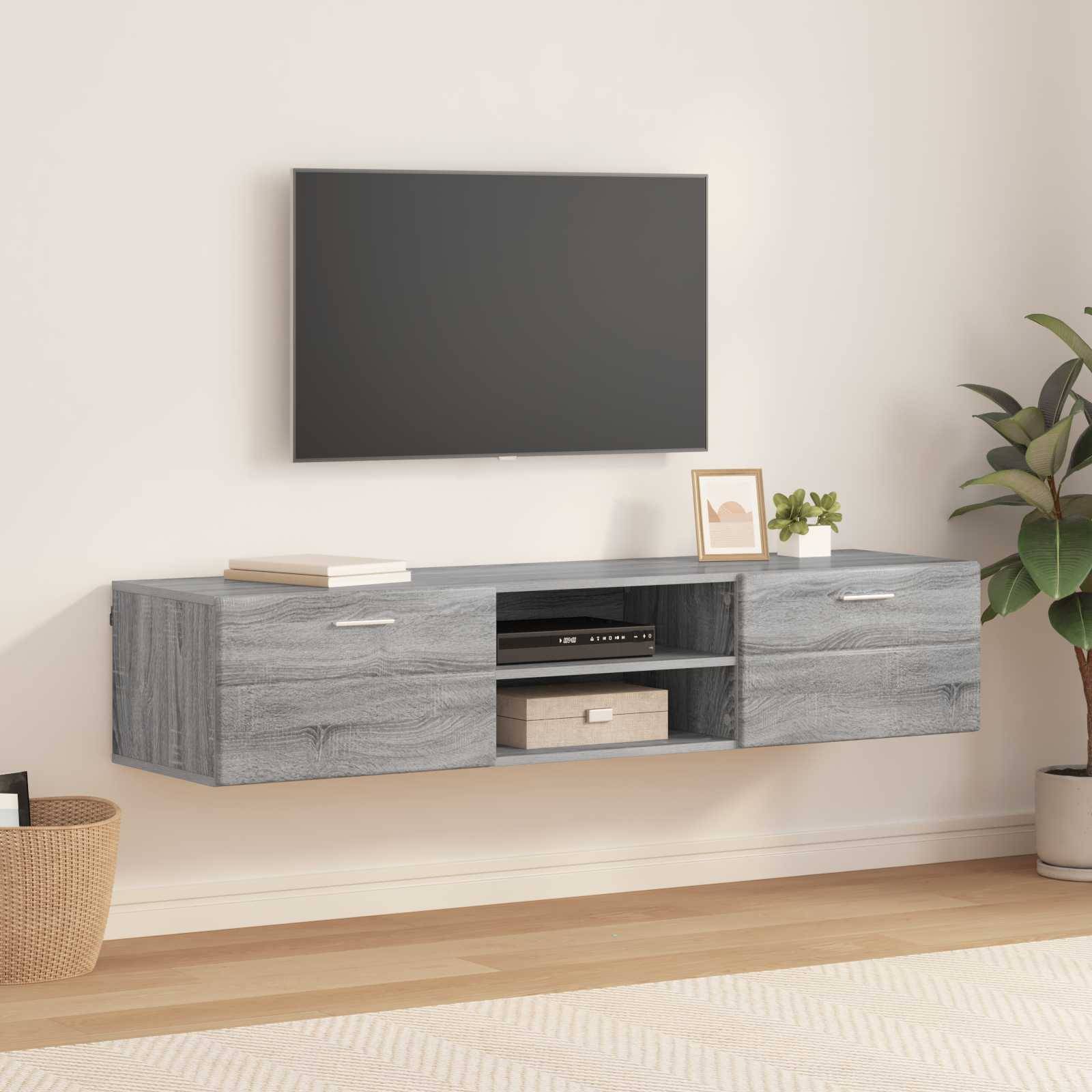 vidaXL Holzschrank Graues Sonoma 150 x 39 x 30 cm Holzwerkstoff