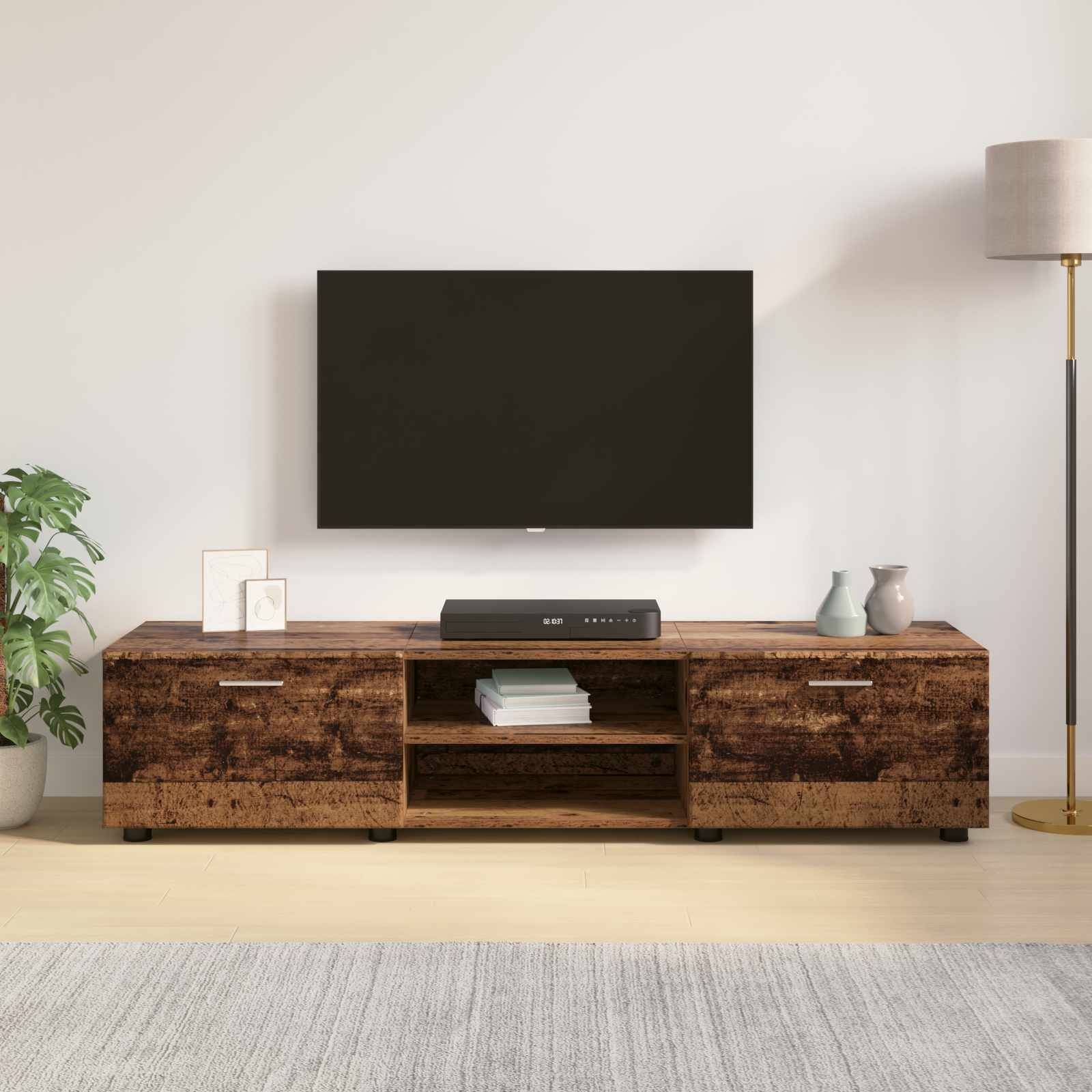 vidaXL Holzschrank Wandmontiert Altholz 150 x 39 x 30 cm Holzwerkstoff