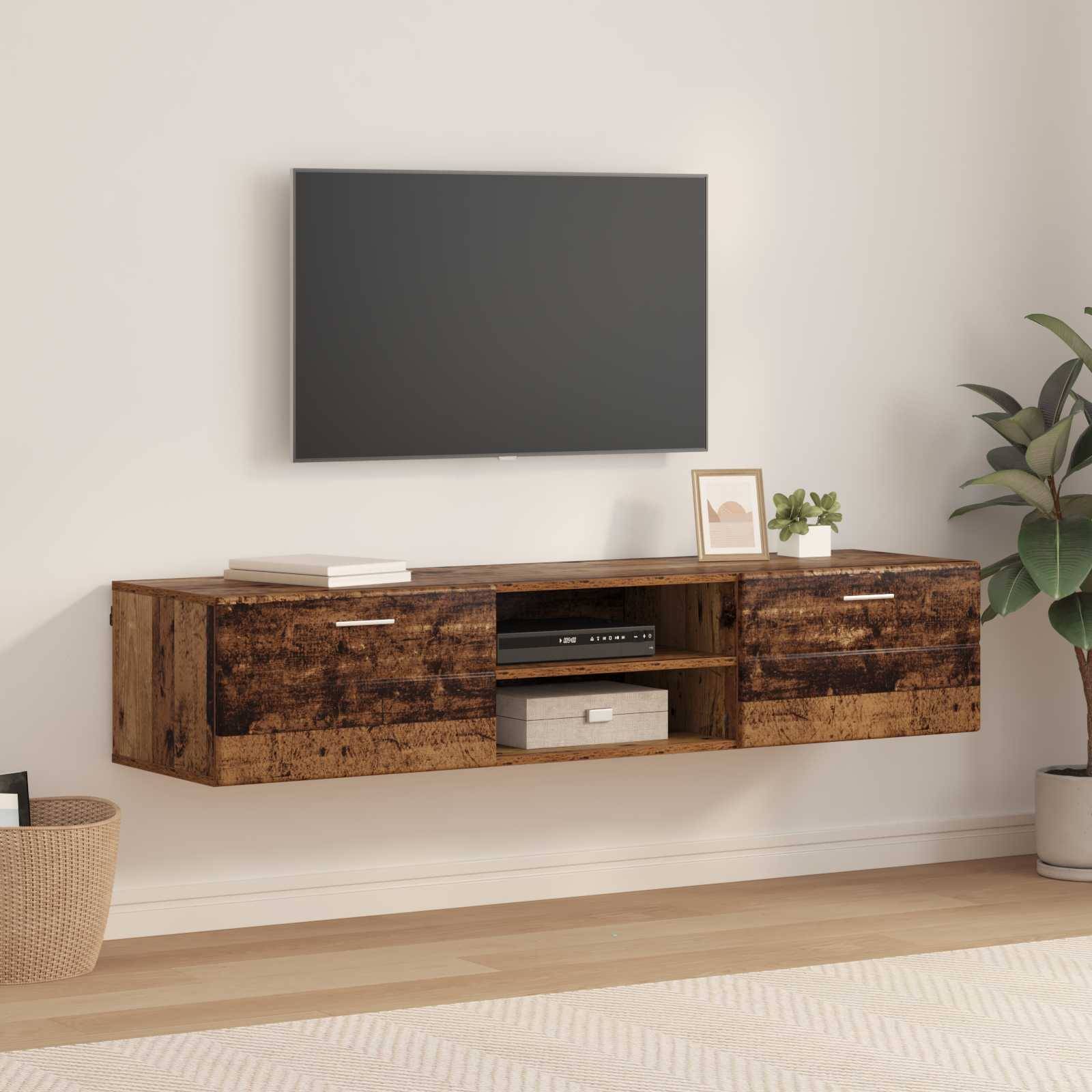 vidaXL Holzschrank Wandmontiert Altholz 150 x 39 x 30 cm Holzwerkstoff