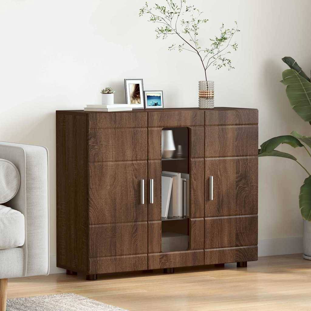 vidaXL Holzschrank mit Speicher Braun Eichen-Optik 88,5 x 30,5 x 73 cm