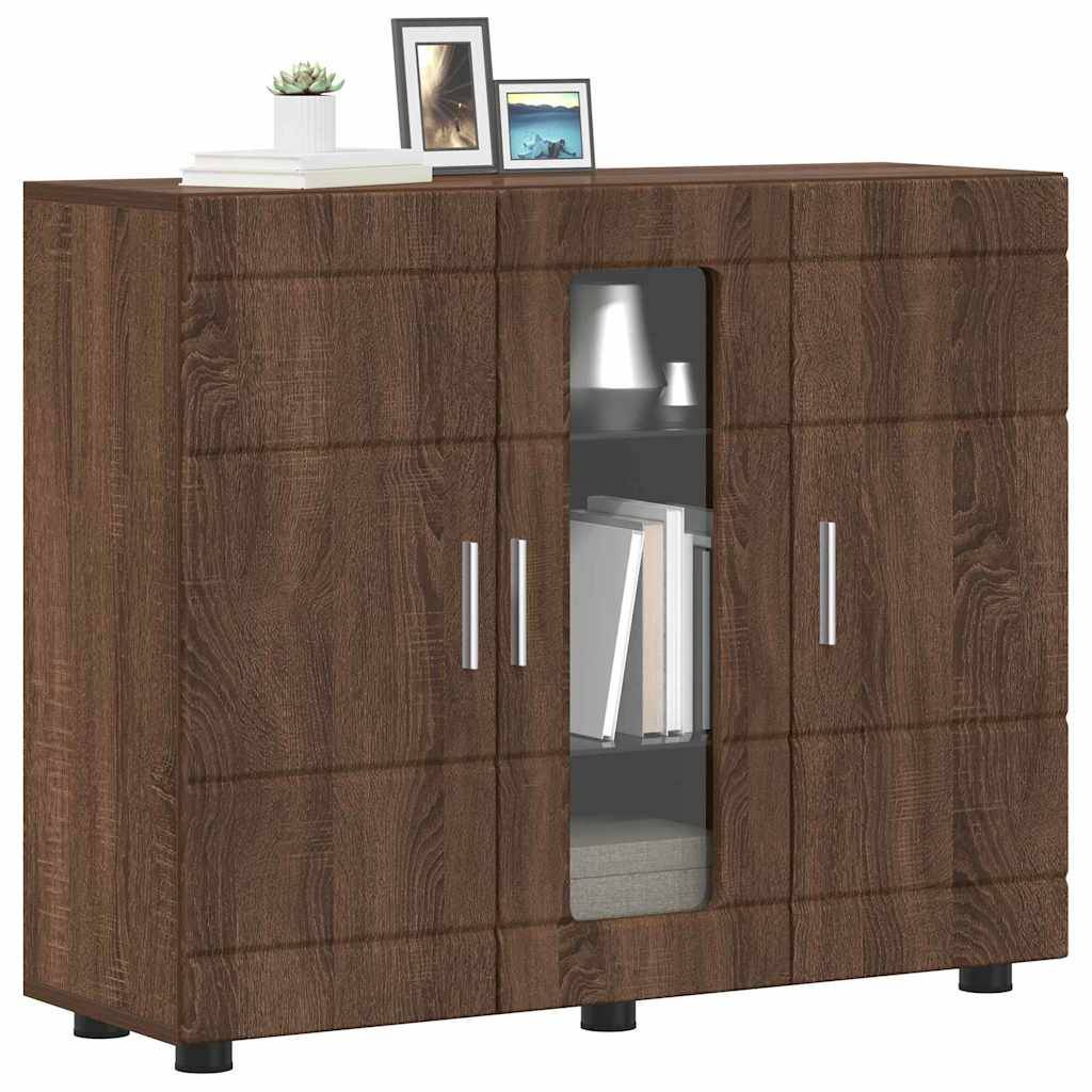 vidaXL Holzschrank mit Speicher Braun Eichen-Optik 88,5 x 30,5 x 73 cm