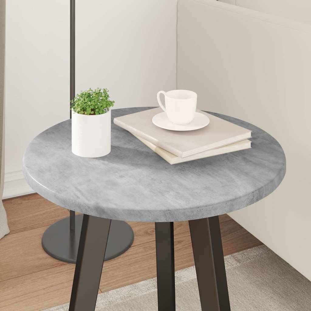 vidaXL Tischplatte Betongrau Ø 40 x 1,5 cm Holzwerkstoff