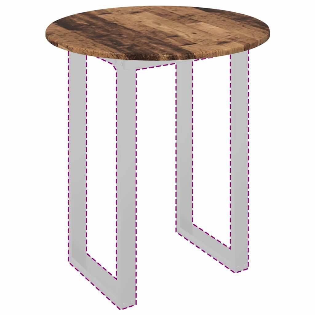 vidaXL Tischplatte Altholz Ø 60 x 1,5 cm Holzwerkstoff