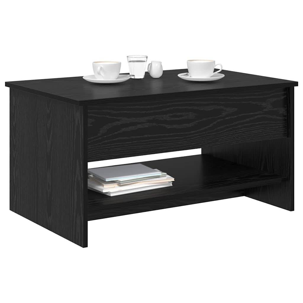 vidaXL Couchtisch Schwarz Eichen-Optik 80 x 50,5 x 41,5 cm