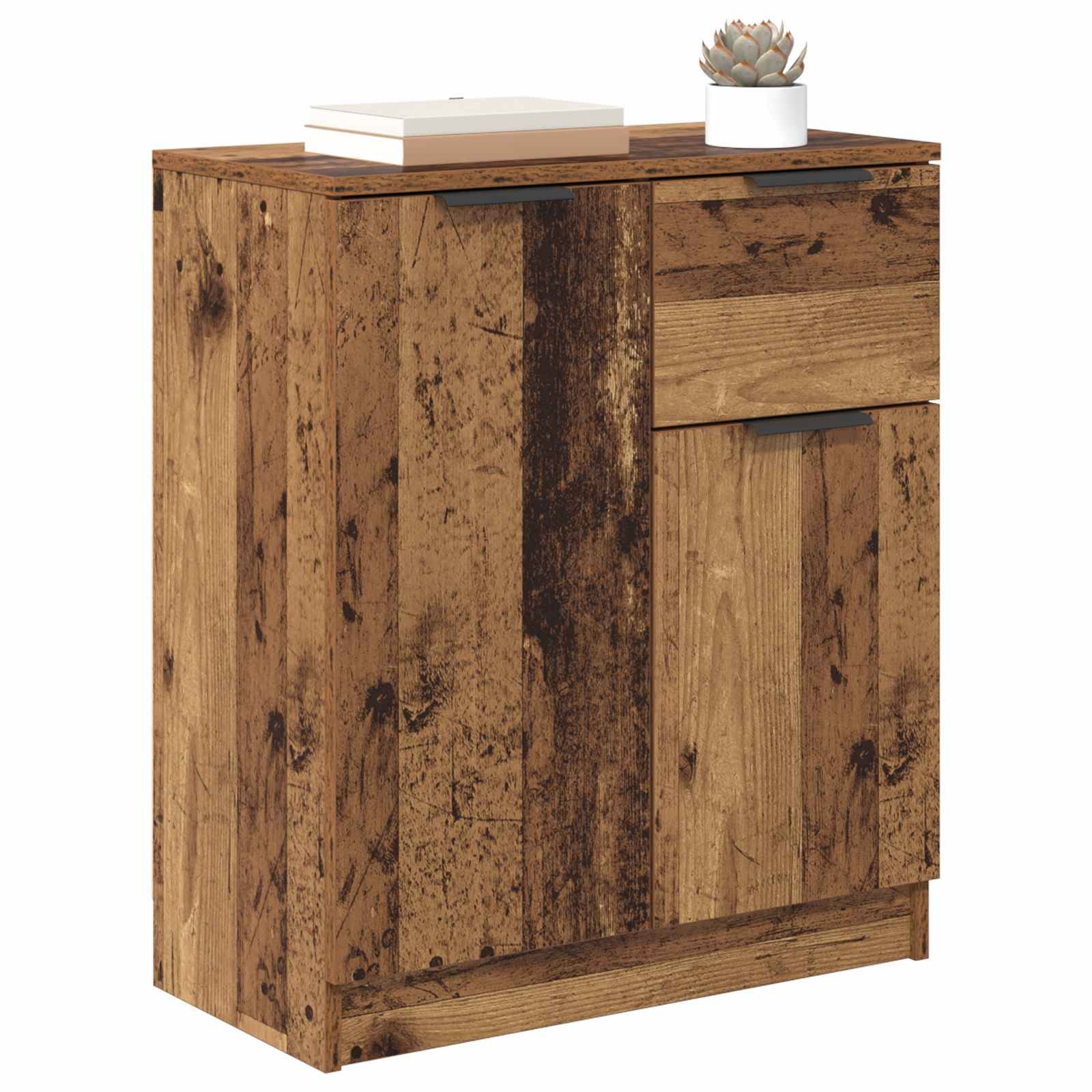 vidaXL Sideboard mit Schubladen Altholz 60 x 30 x 70 cm Holzwerkstoff