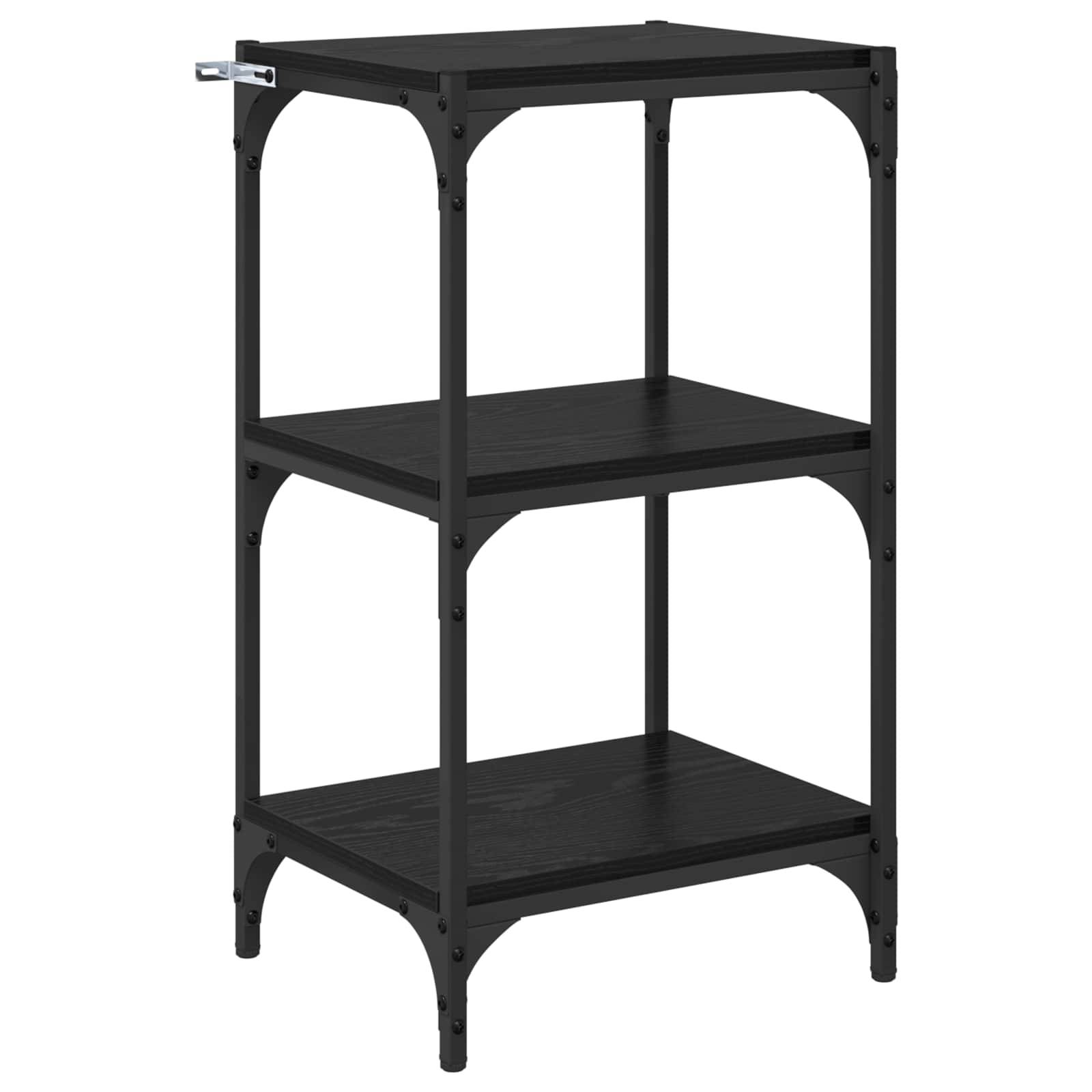 vidaXL Bücherregal Schwarz Eichen-Optik 40 x 33 x 70,5 cm