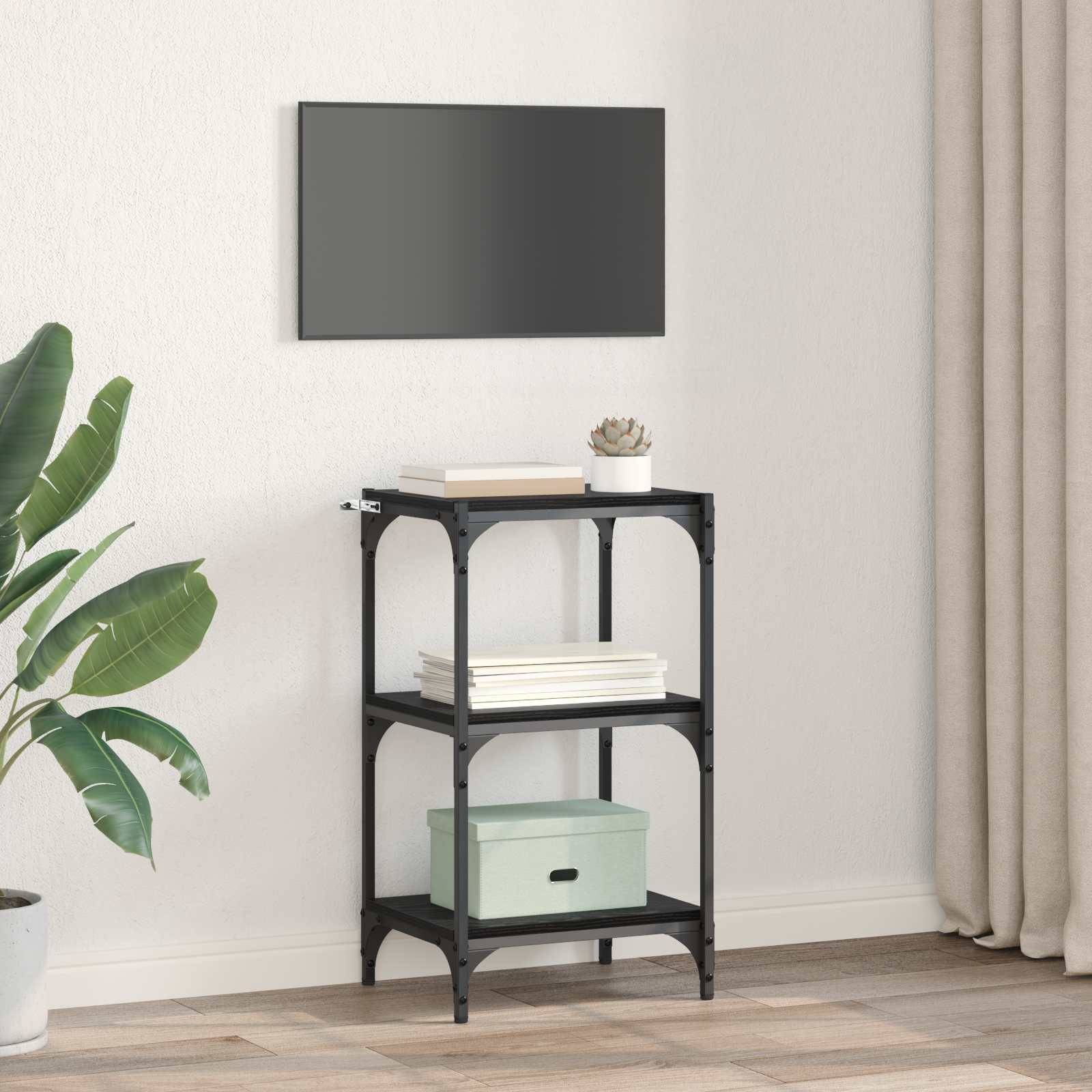vidaXL Bücherregal Schwarz Eichen-Optik 40 x 33 x 70,5 cm