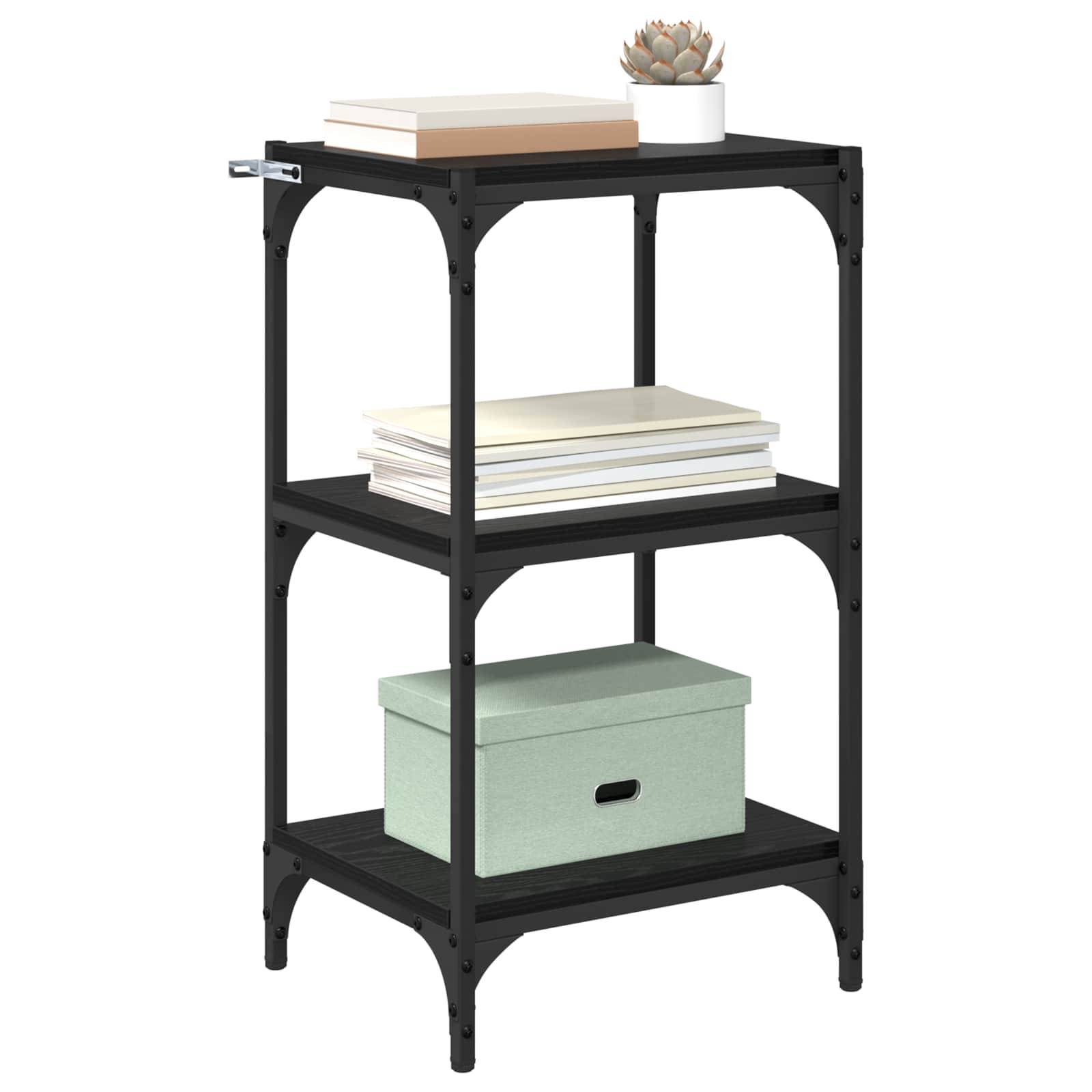 vidaXL Bücherregal Schwarz Eichen-Optik 40 x 33 x 70,5 cm