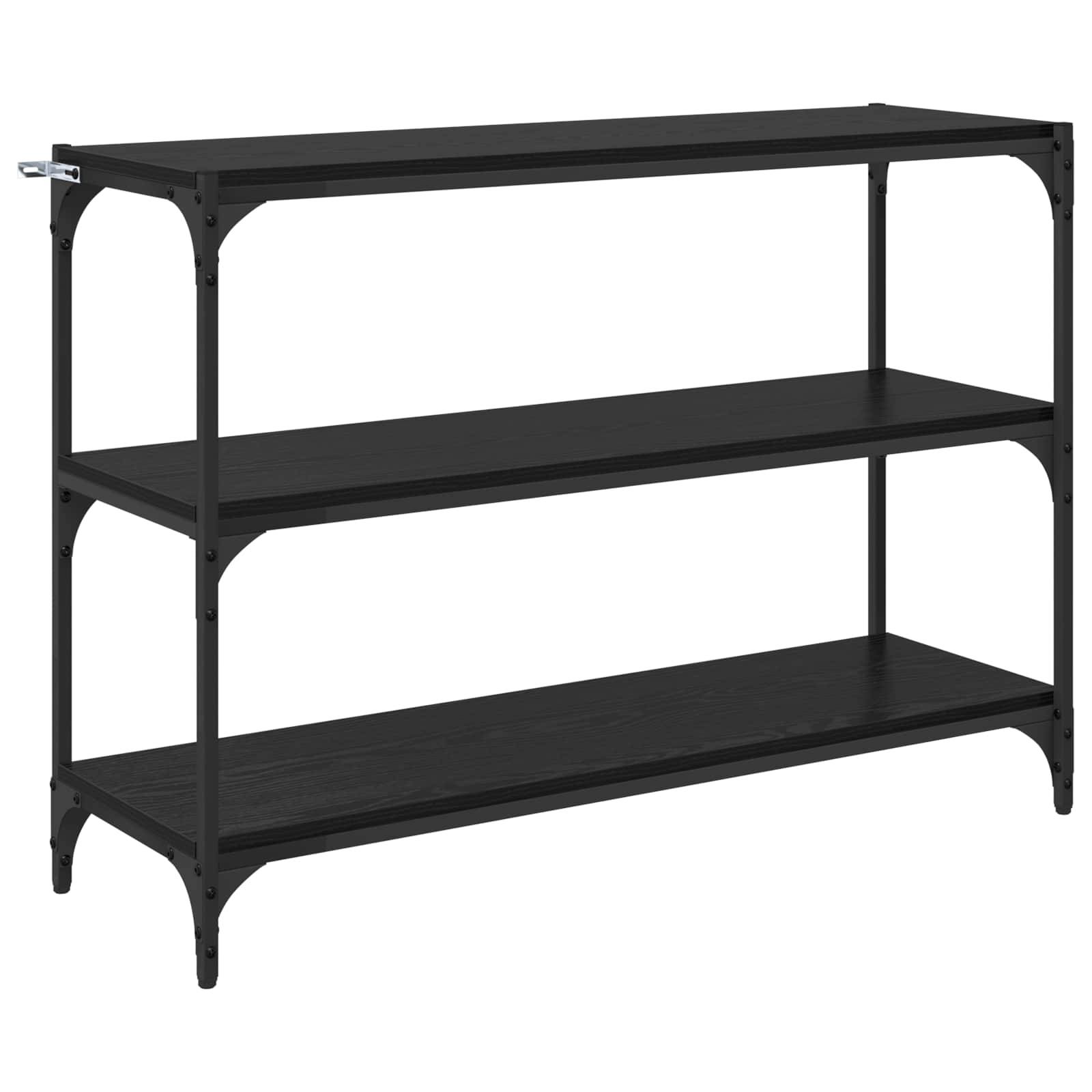 vidaXL Bücherregal Schwarz Eichen-Optik 100 x 33 x 70,5 cm