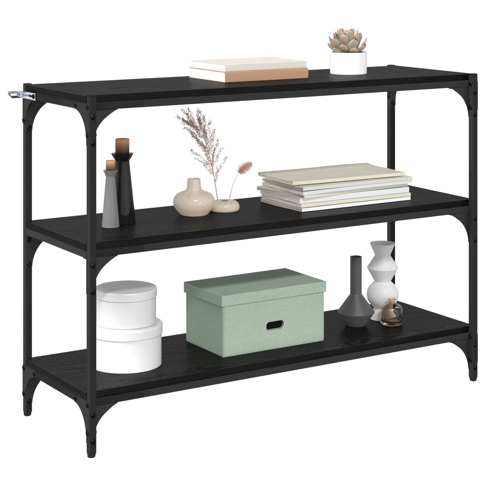 vidaXL Bücherregal Schwarz Eichen-Optik 100 x 33 x 70,5 cm