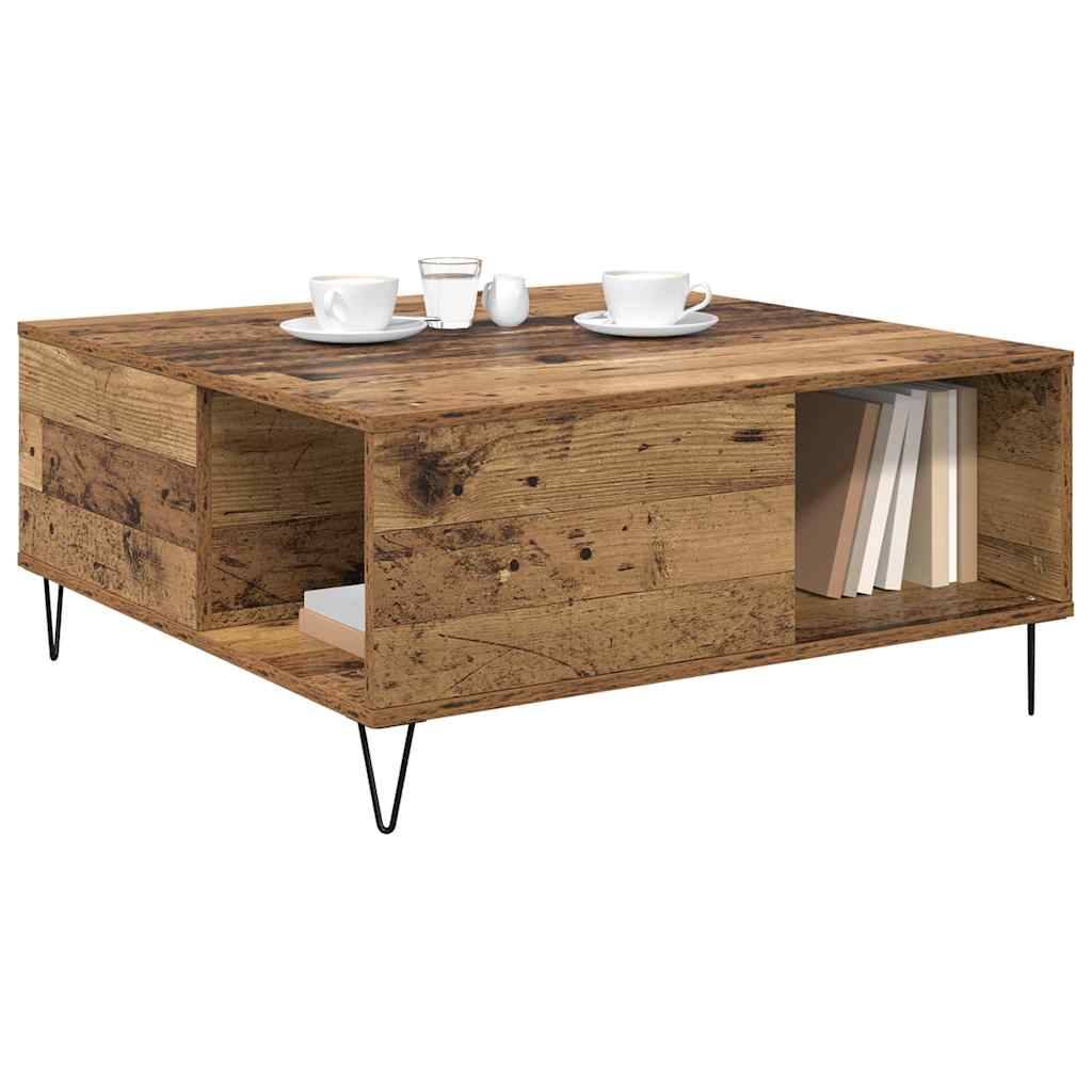 vidaXL Couchtisch Altholz 80 x 80 x 36,5 cm Holzwerkstoff