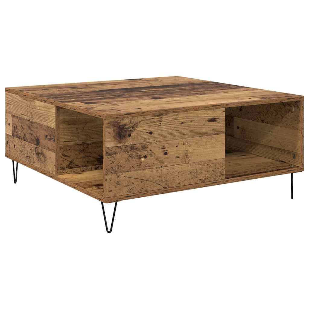 vidaXL Couchtisch Altholz 80 x 80 x 36,5 cm Holzwerkstoff