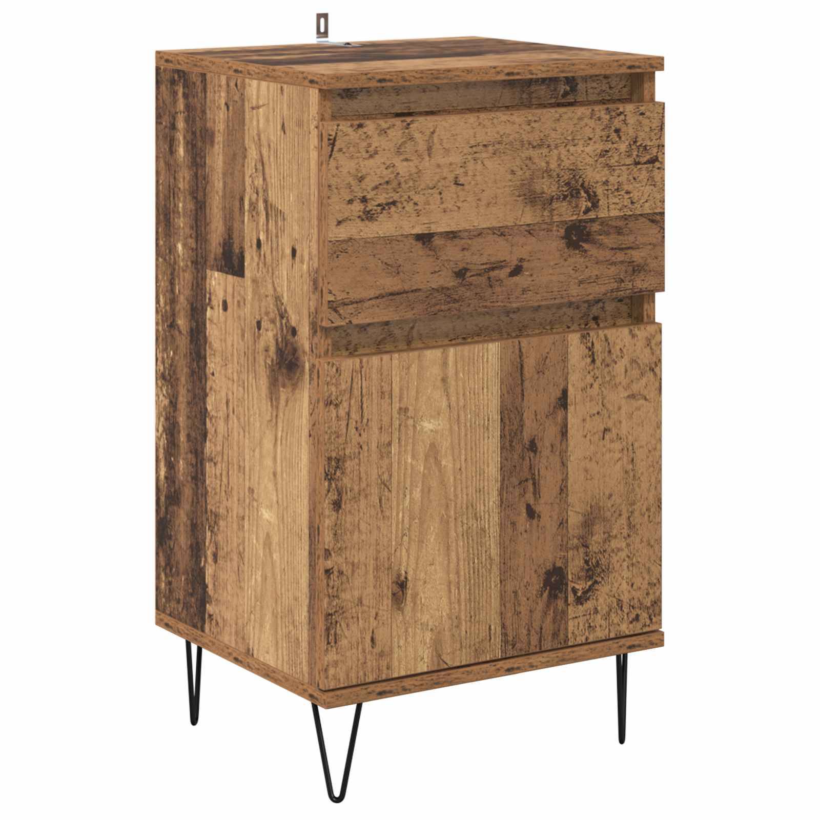 vidaXL Sideboard mit Schubladen Altholz 35 x 40 x 70 cm Holzwerkstoff