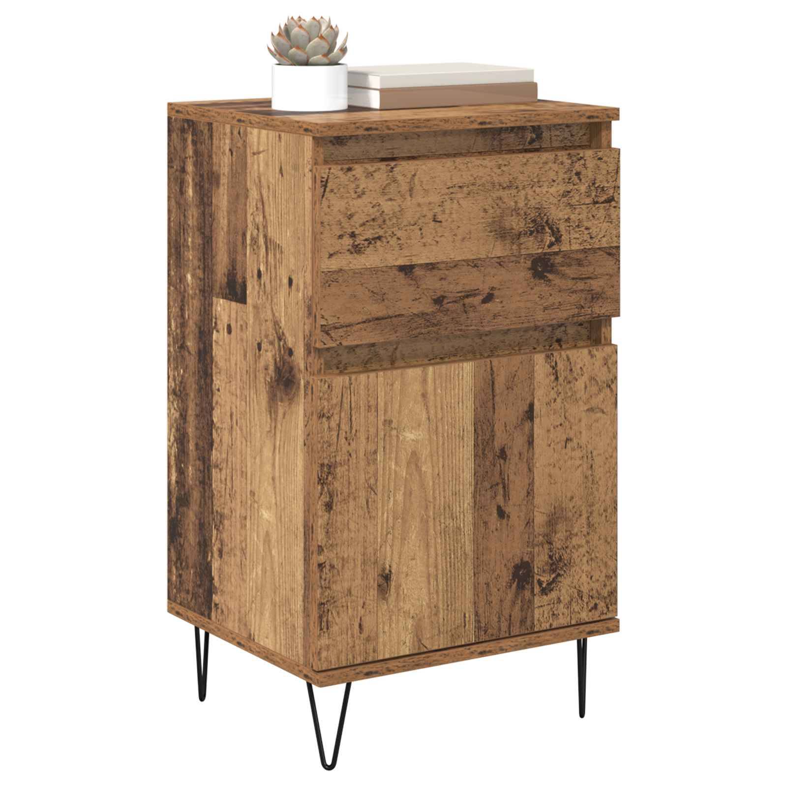 vidaXL Sideboard mit Schubladen Altholz 35 x 40 x 70 cm Holzwerkstoff