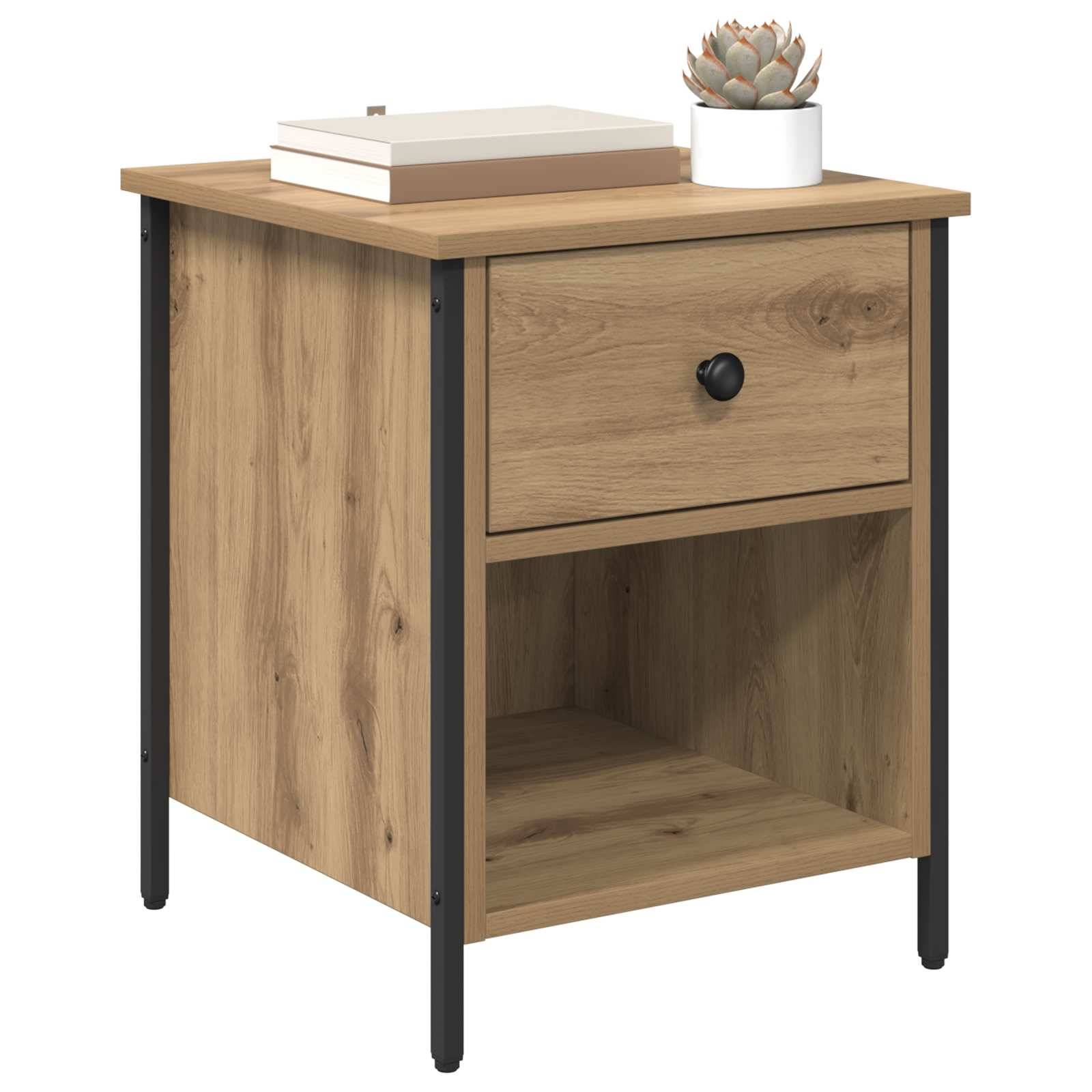 vidaXL Nachttisch Artisan-Eiche 40 x 42 x 50 cm Holzwerkstoff