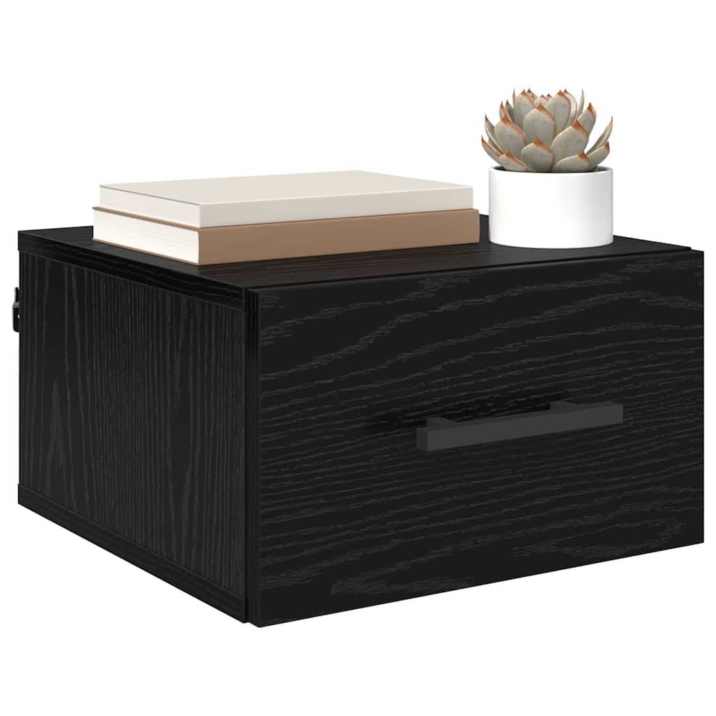 vidaXL Nachttisch Schwarz Eichen-Optik 35 x 35 x 20 cm Holzwerkstoff