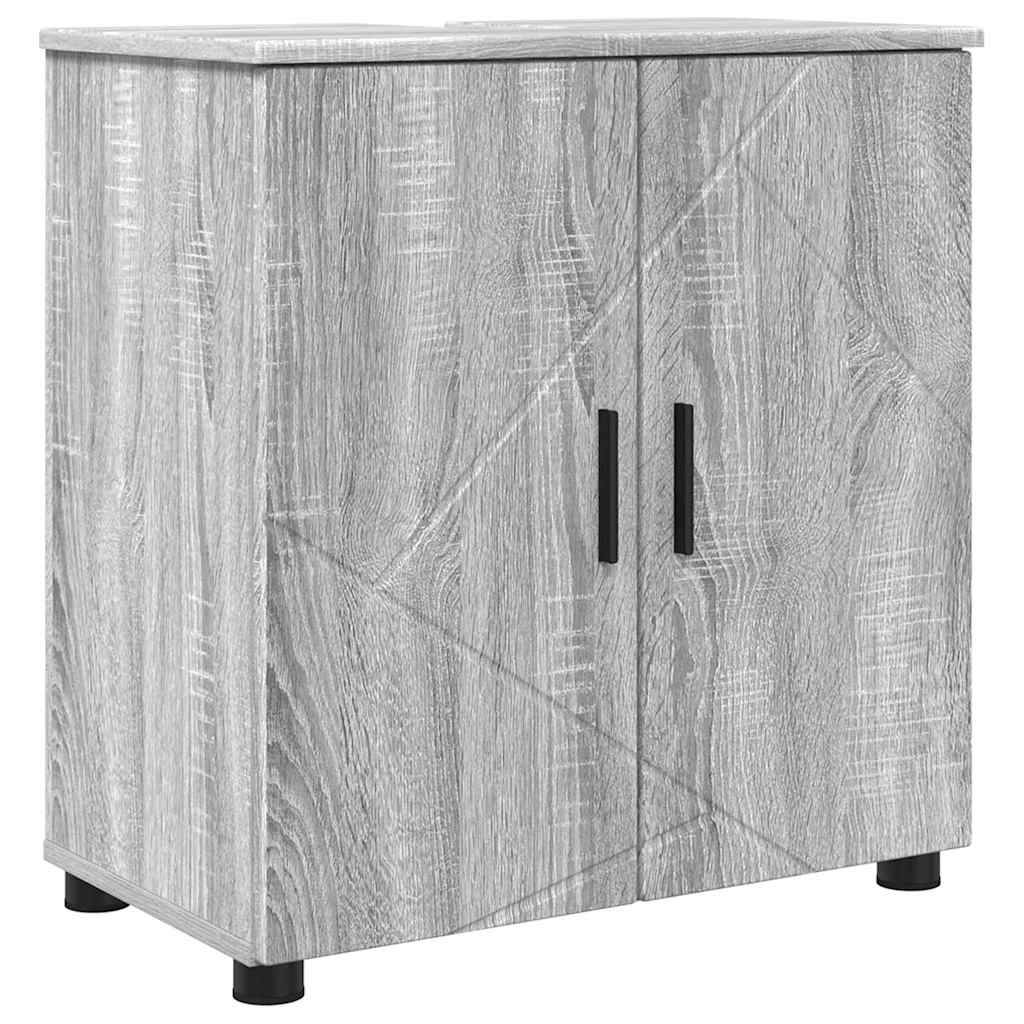 vidaXL Badezimmerschrank mit Speicher Graues Sonoma 61 x 35 x 64 cm