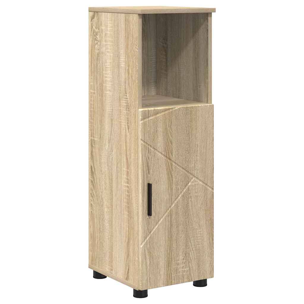 vidaXL Badezimmerschrank mit Speicher Sonoma-Eiche 30 x 35 x 95 cm