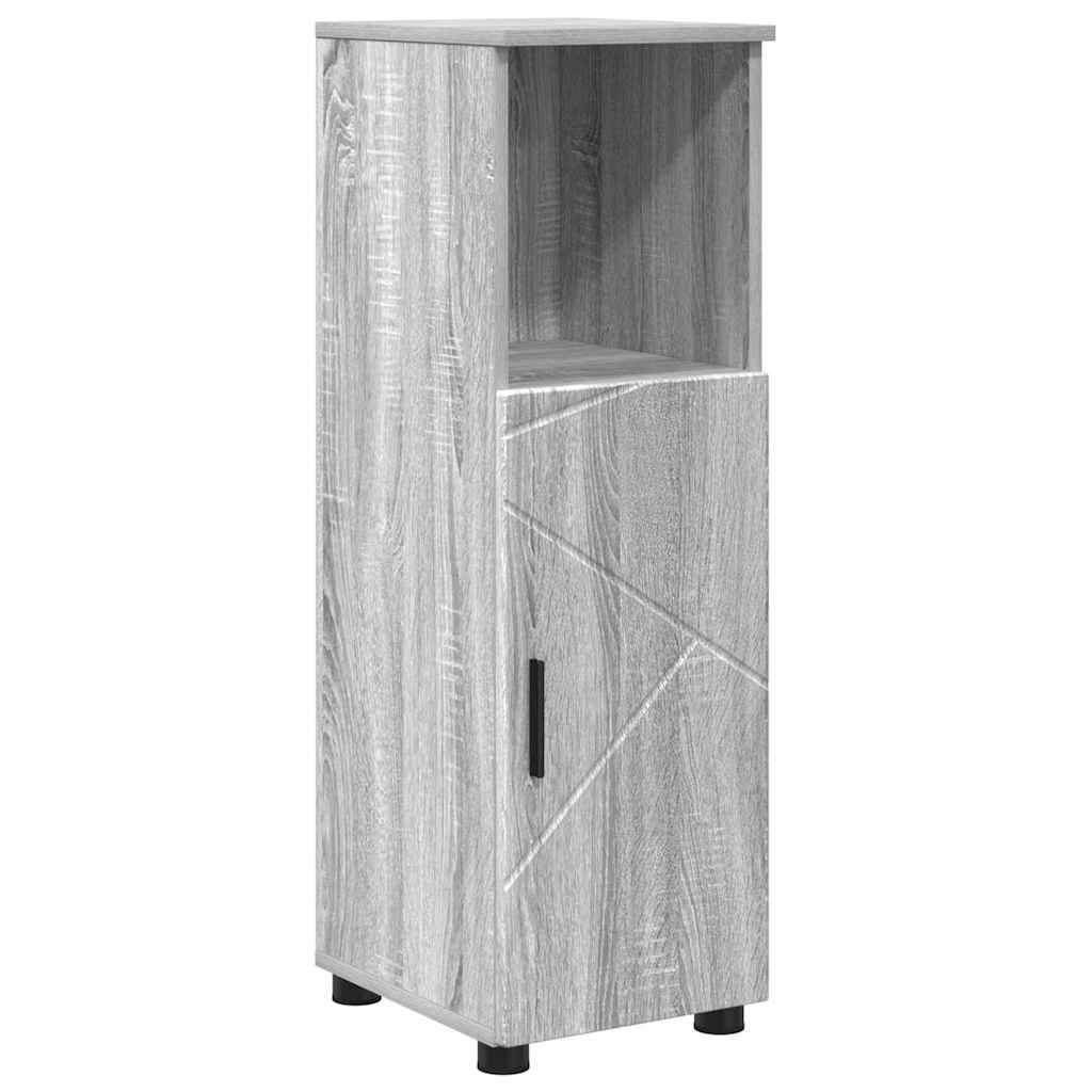 vidaXL Badezimmerschrank mit Speicher Graues Sonoma 30 x 35 x 95 cm