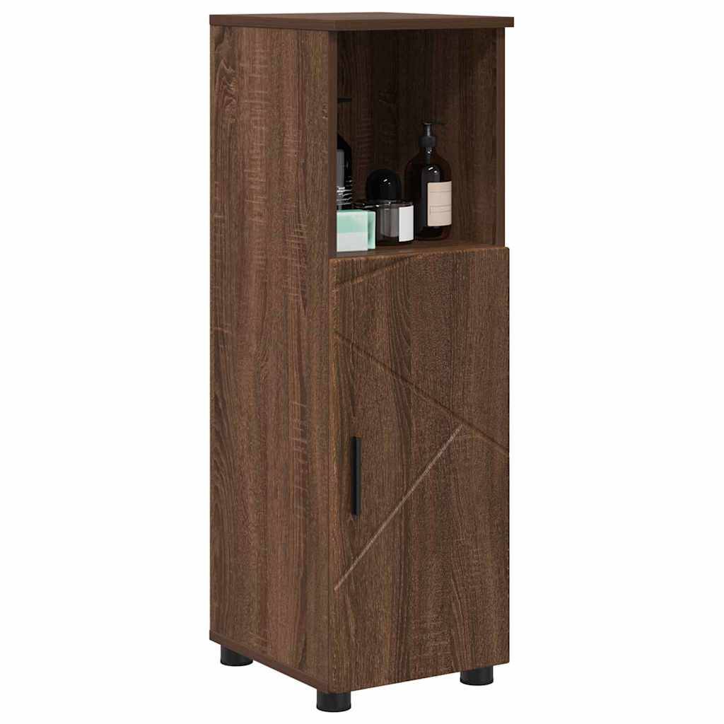 vidaXL Badezimmerschrank mit Tür Braun Eichen-Optik 30 x 35 x 95 cm