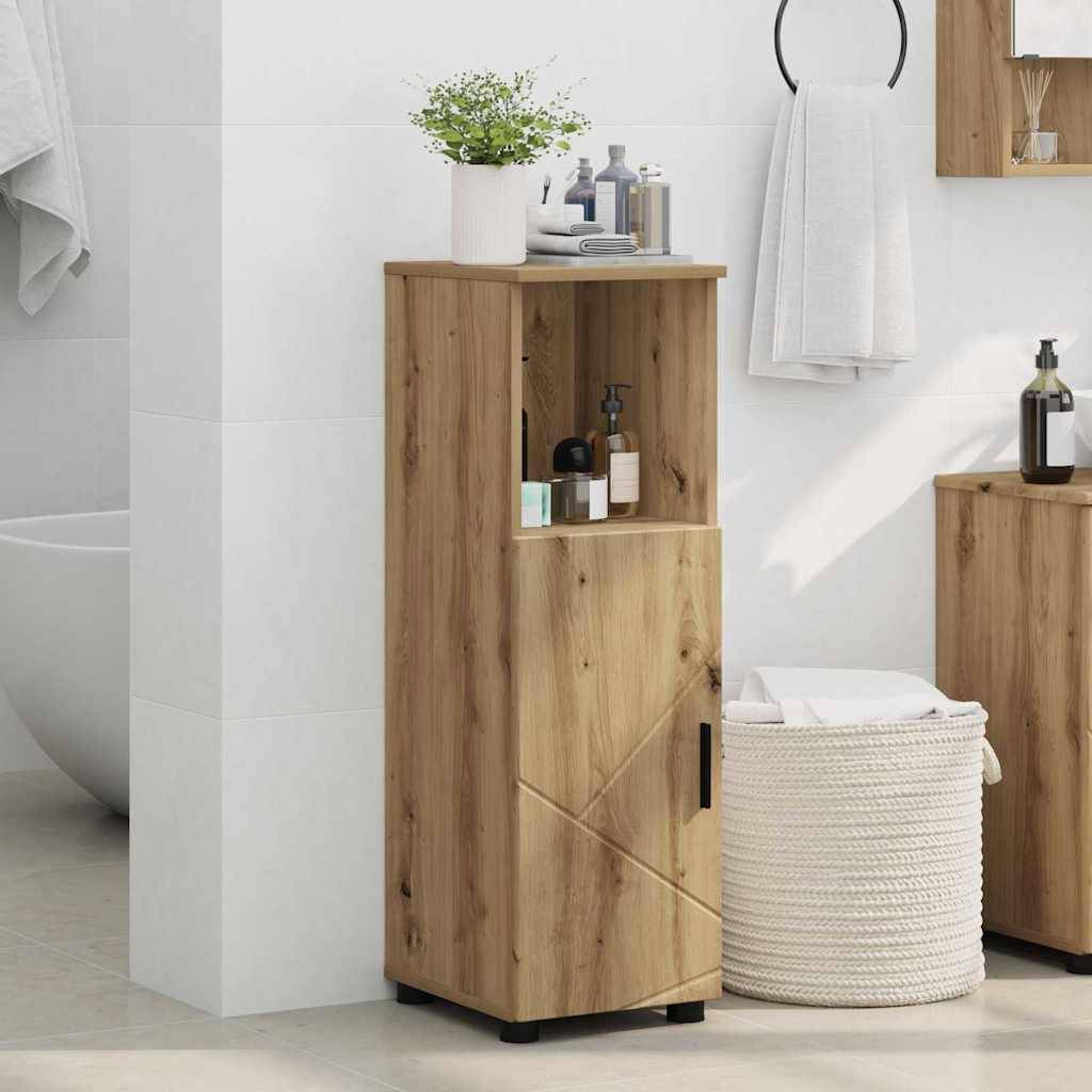 vidaXL Badezimmerschrank mit Speicher Artisan-Eiche 30 x 35 x 95 cm