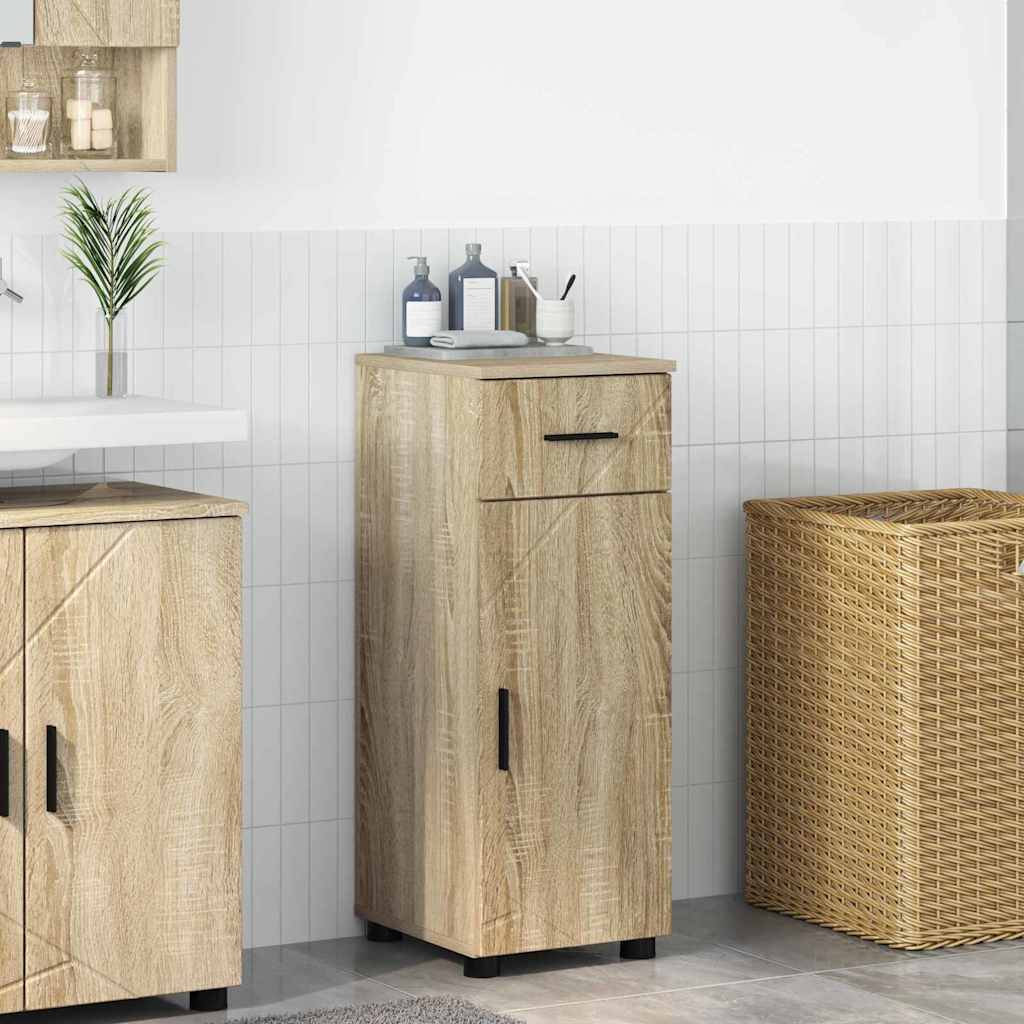 vidaXL Badezimmerschrank mit Schubladen Sonoma-Eiche 30 x 35 x 80 cm