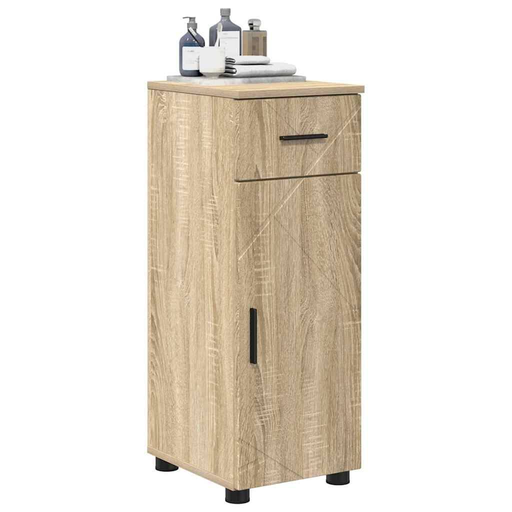 vidaXL Badezimmerschrank mit Schubladen Sonoma-Eiche 30 x 35 x 80 cm