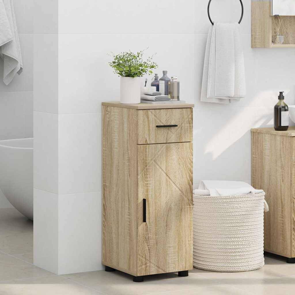 vidaXL Badezimmerschrank mit Schubladen Sonoma-Eiche 30 x 35 x 80 cm