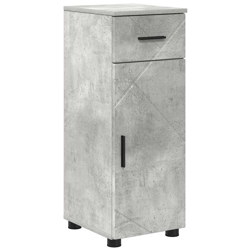 vidaXL Badezimmerschrank mit Schubladen Beton Grau 30 x 35 x 80 cm