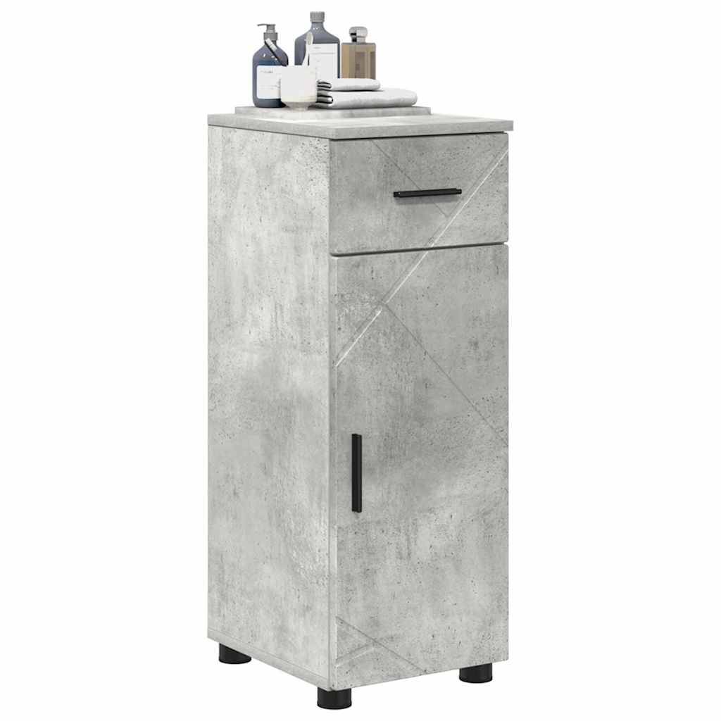 vidaXL Badezimmerschrank mit Schubladen Beton Grau 30 x 35 x 80 cm