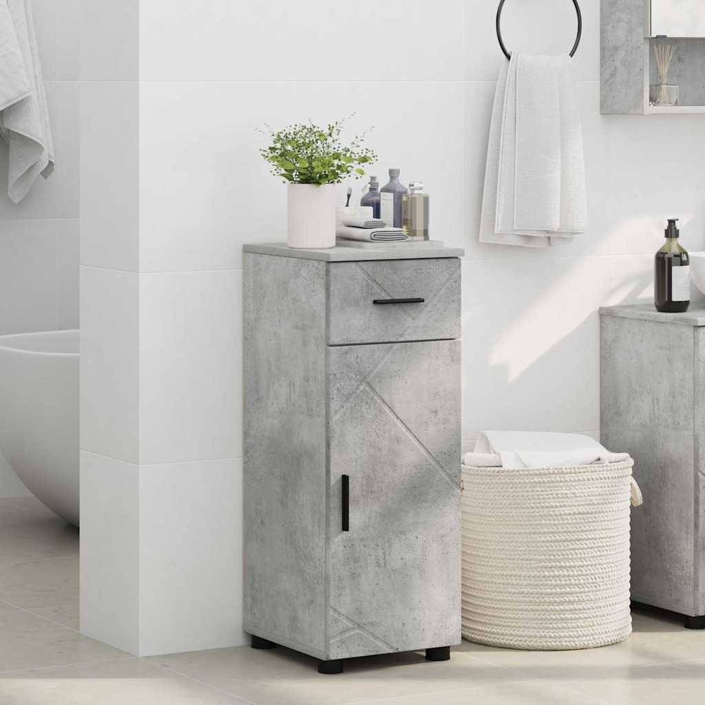 vidaXL Badezimmerschrank mit Schubladen Beton Grau 30 x 35 x 80 cm