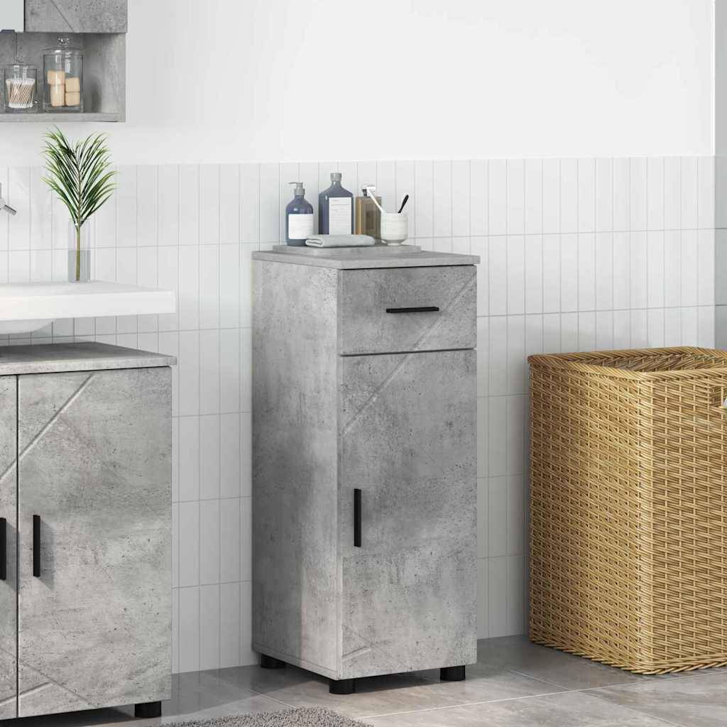 vidaXL Badezimmerschrank mit Schubladen Beton Grau 30 x 35 x 80 cm
