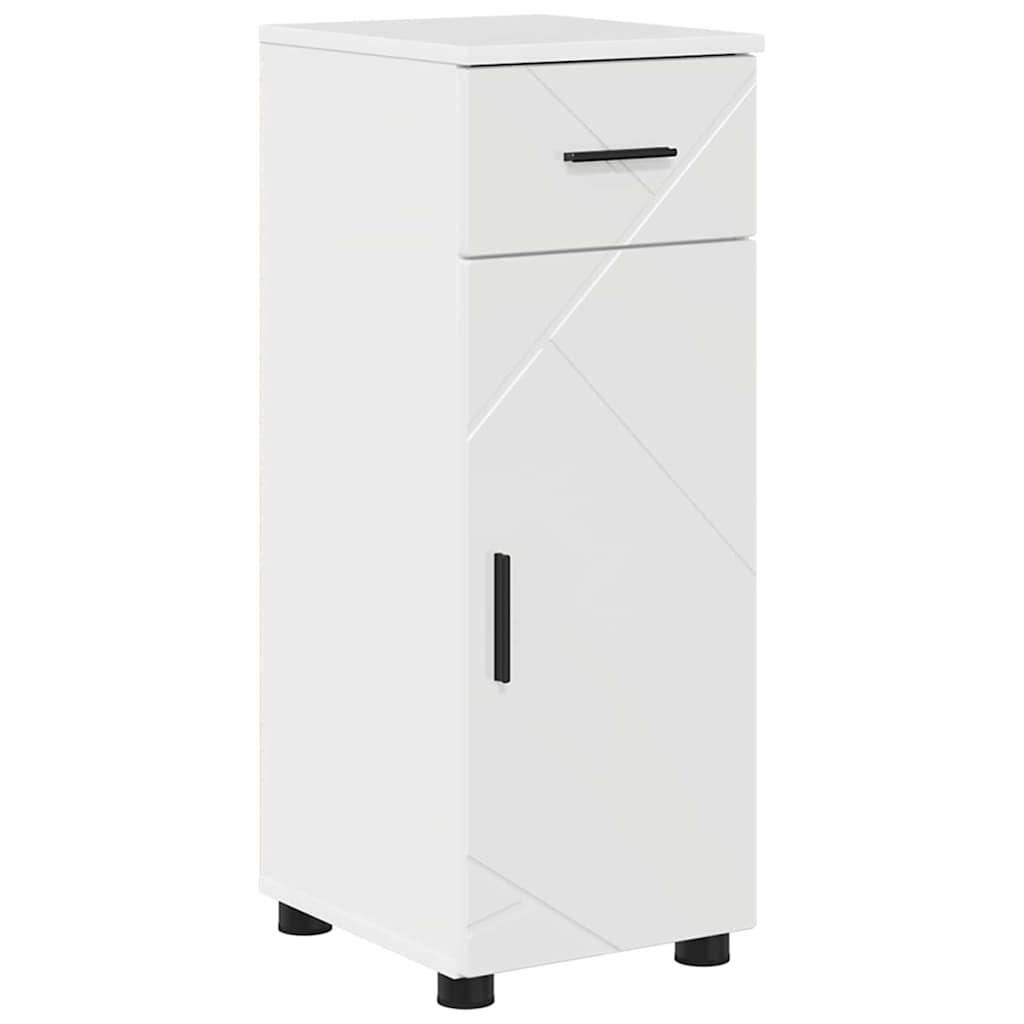 vidaXL Badezimmerschrank mit Schubladen Hochglanz Weiß 30 x 35 x 80 cm