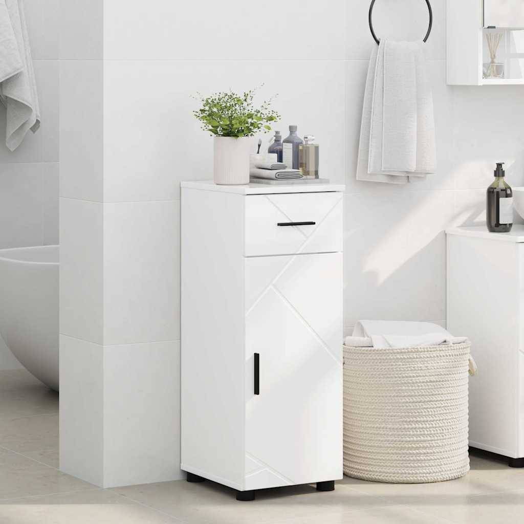 vidaXL Badezimmerschrank mit Schubladen Hochglanz Weiß 30 x 35 x 80 cm