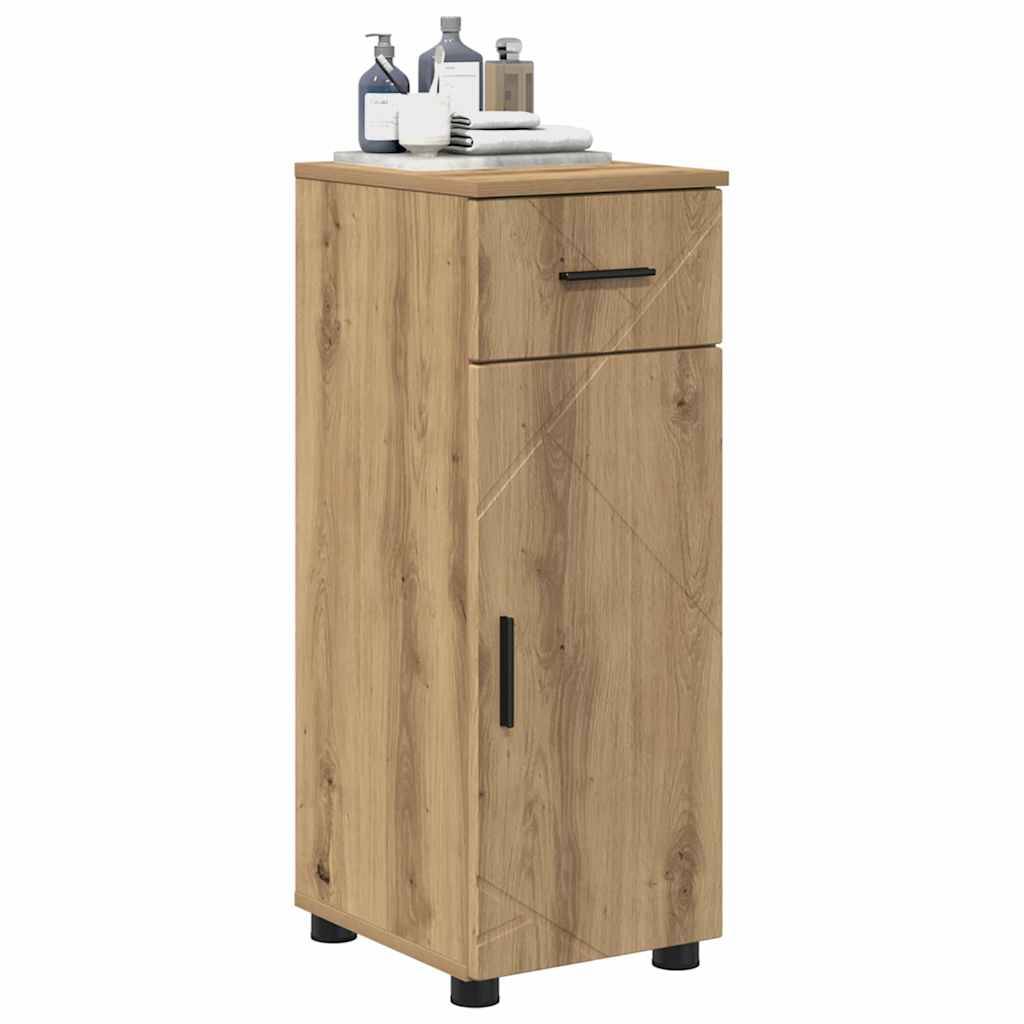vidaXL Badezimmerschrank mit Schubladen Artisan-Eiche 30 x 35 x 80 cm