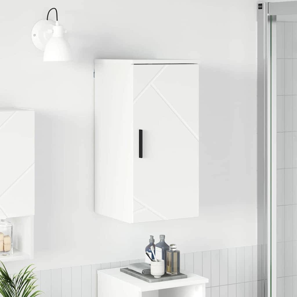 vidaXL Badezimmerschrank Weiß 30 x 31,5 x 61 cm Holzwerkstoff & Metall