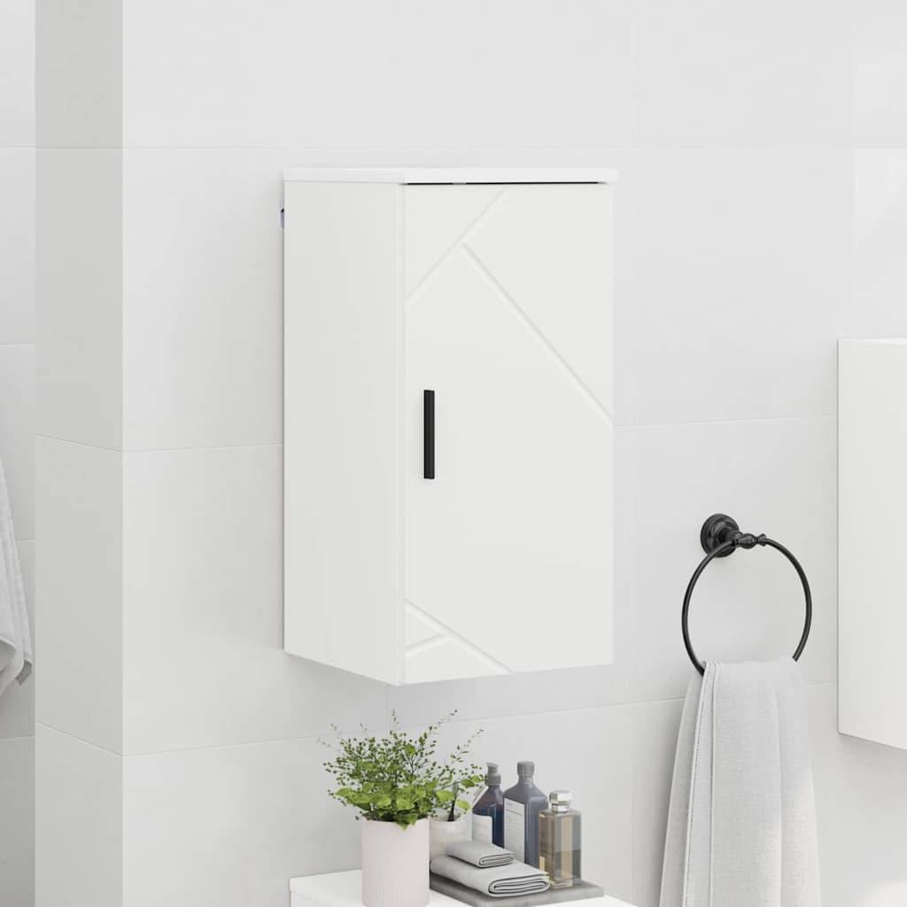 vidaXL Badezimmerschrank Weiß 30 x 31,5 x 61 cm Holzwerkstoff & Metall