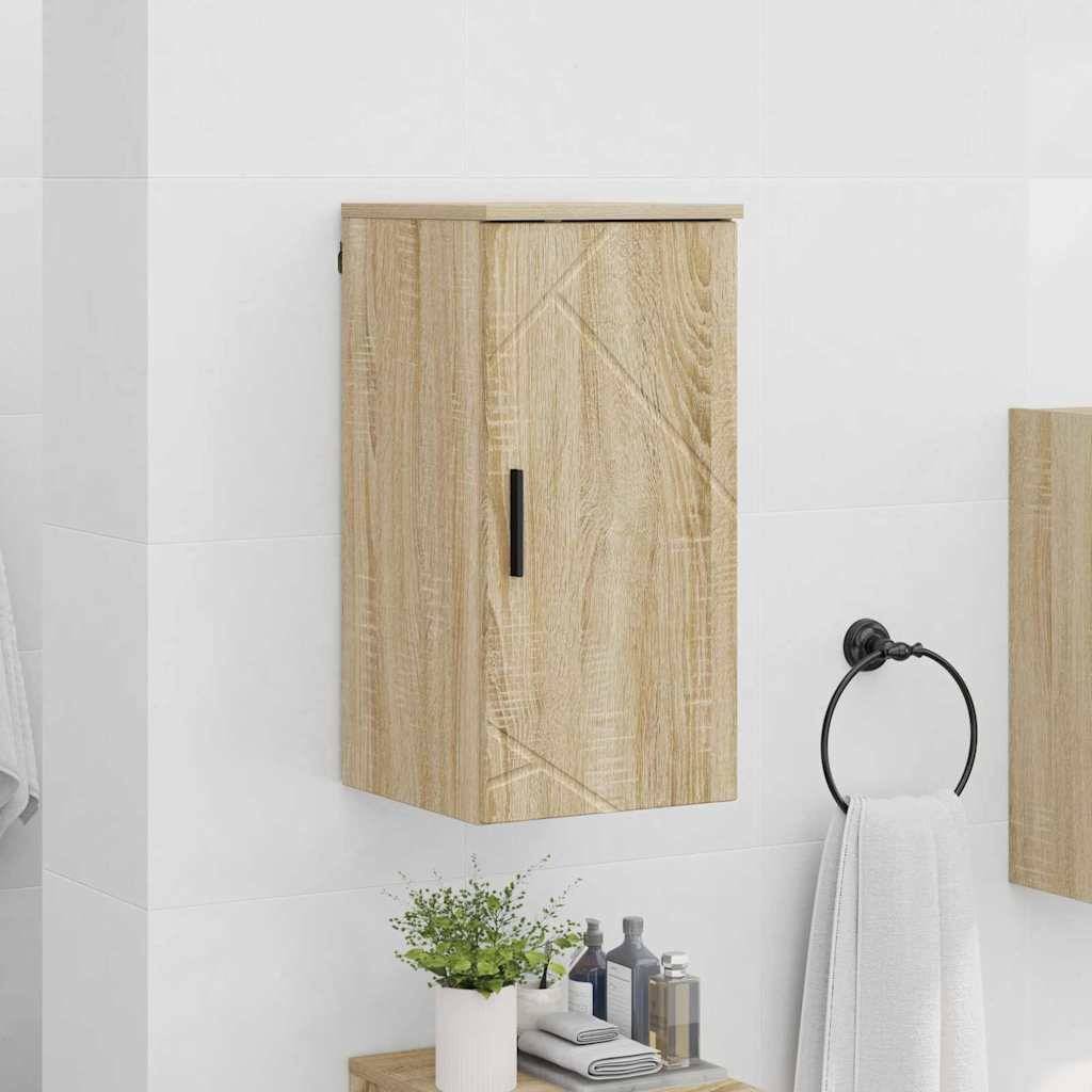 vidaXL Badezimmerschrank Wandmontiert Sonoma-Eiche 30 x 31,5 x 61 cm