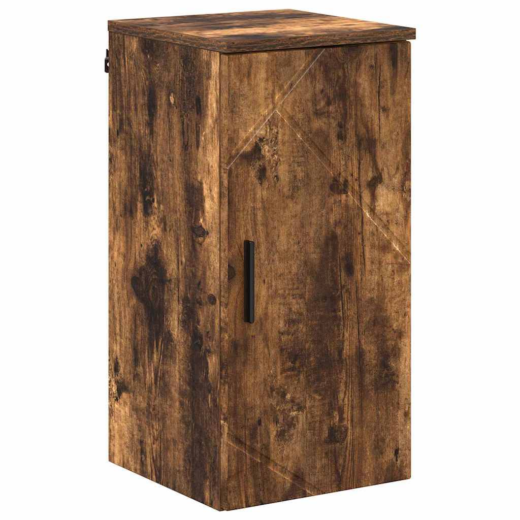 vidaXL Badezimmerschrank mit Tür Geräucherte Eiche 30 x 31,5 x 61 cm