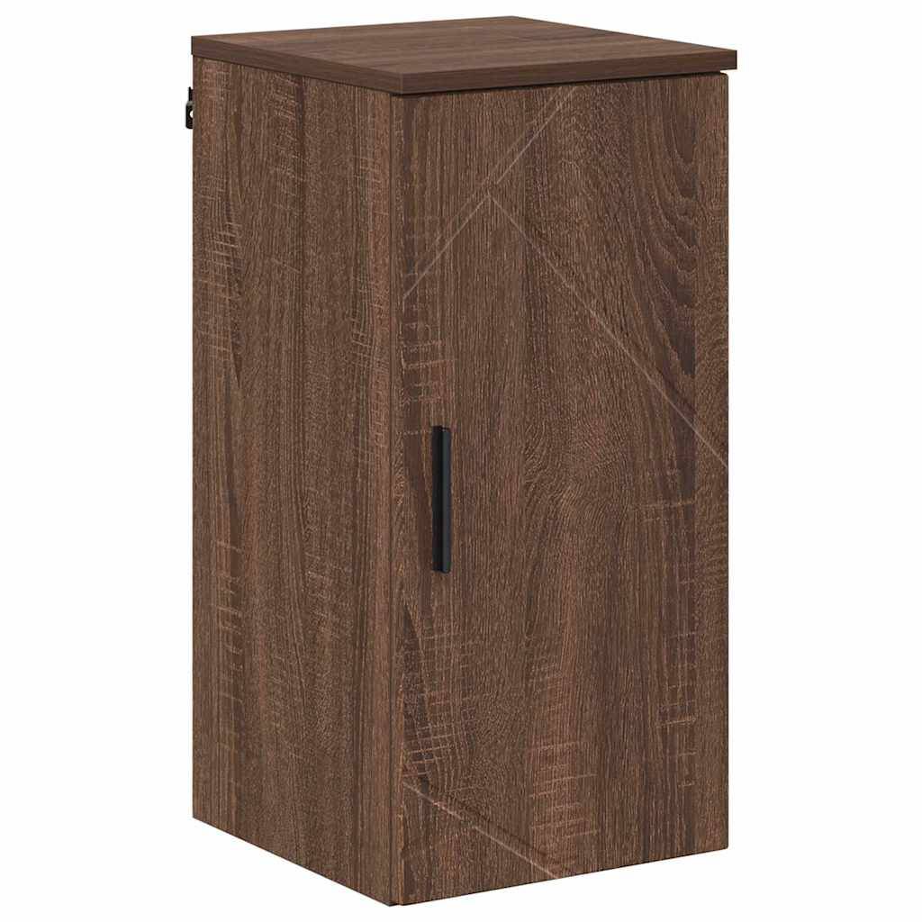 vidaXL Badezimmerschrank mit Tür Braun Eichen-Optik 30 x 31,5 x 61 cm