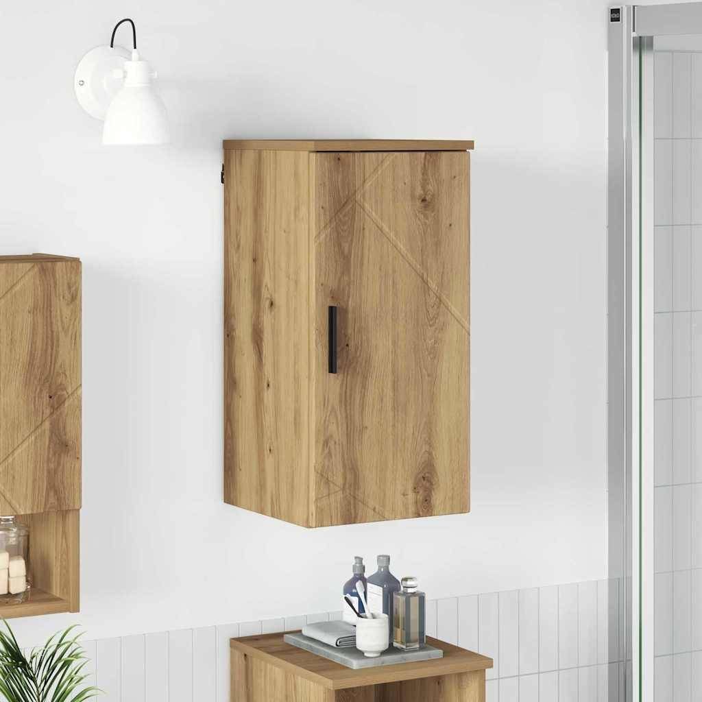 vidaXL Badezimmerschrank Wandmontiert Artisan-Eiche 30 x 31,5 x 61 cm