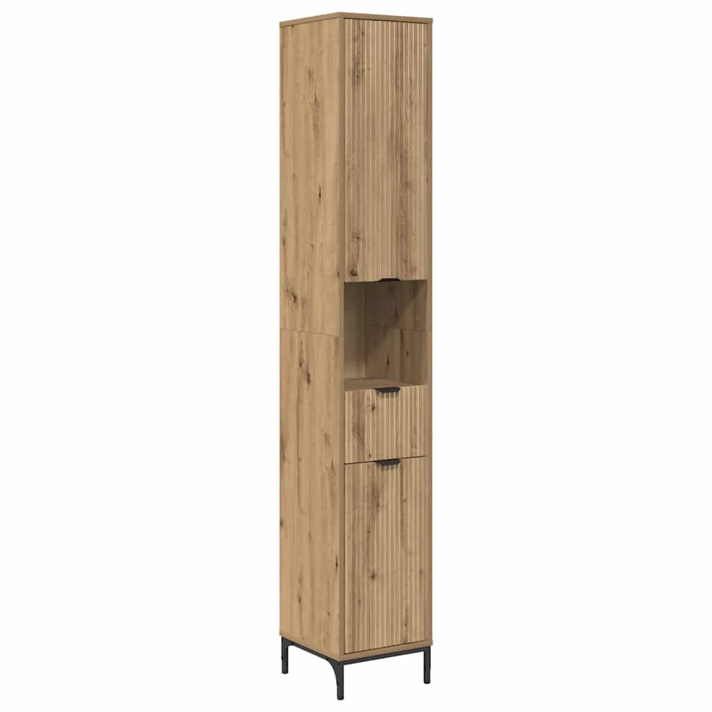 vidaXL Badezimmerschrank mit Speicher Artisan-Eiche 31,5 x 33 x 190 cm