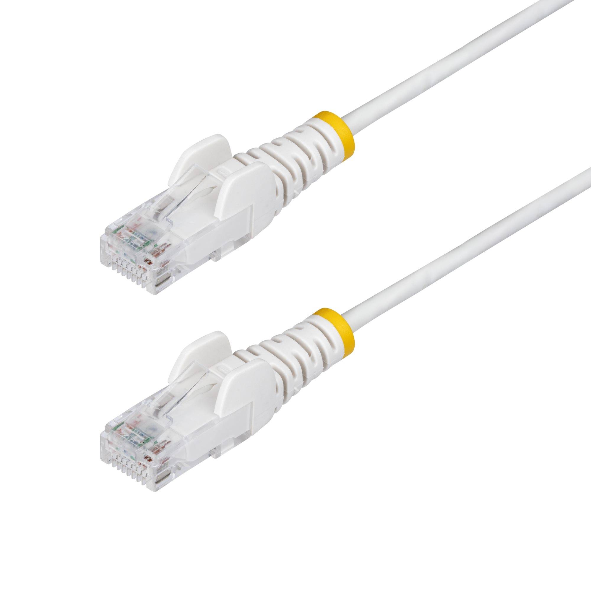 StarTech.com 3m Weißes Schlankes CAT6-Ethernet-Kabel, Snagless, 100W PoE, UTP, LSZH, 28AWG Reines Kupfer, Dünne RJ45 Patchkabel/Netzwerkkabel mit Zu
